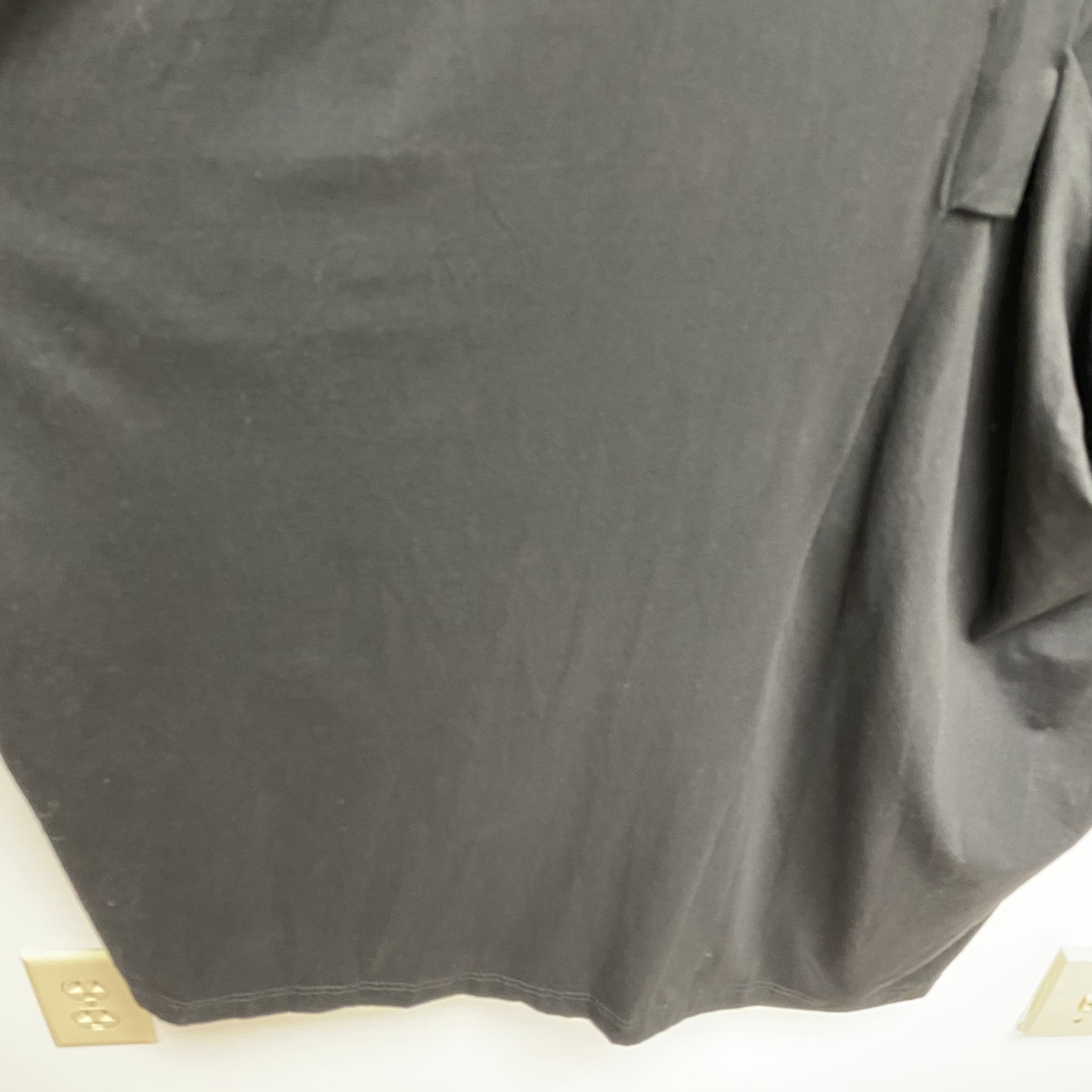 Moyuru Asymmetrical Drape Dress Womens Black Jersey Pocket Lagenlook Avant Large