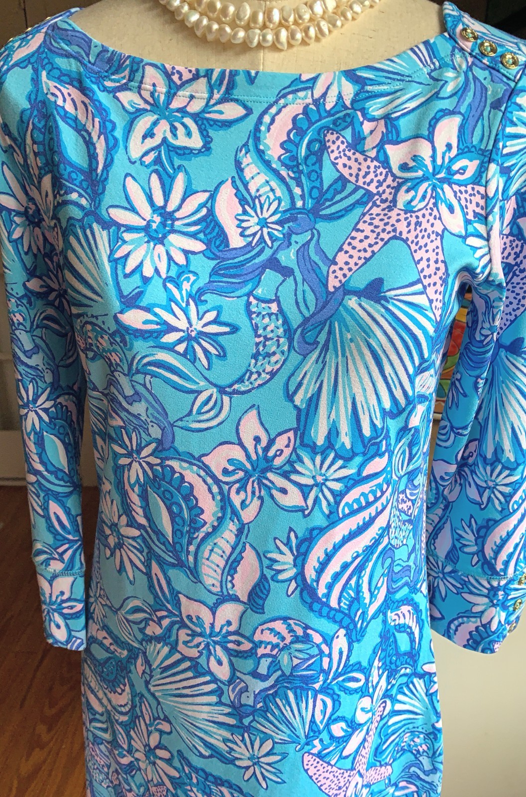 Lilly Pulitzer Starfish Print Stretch Dress M