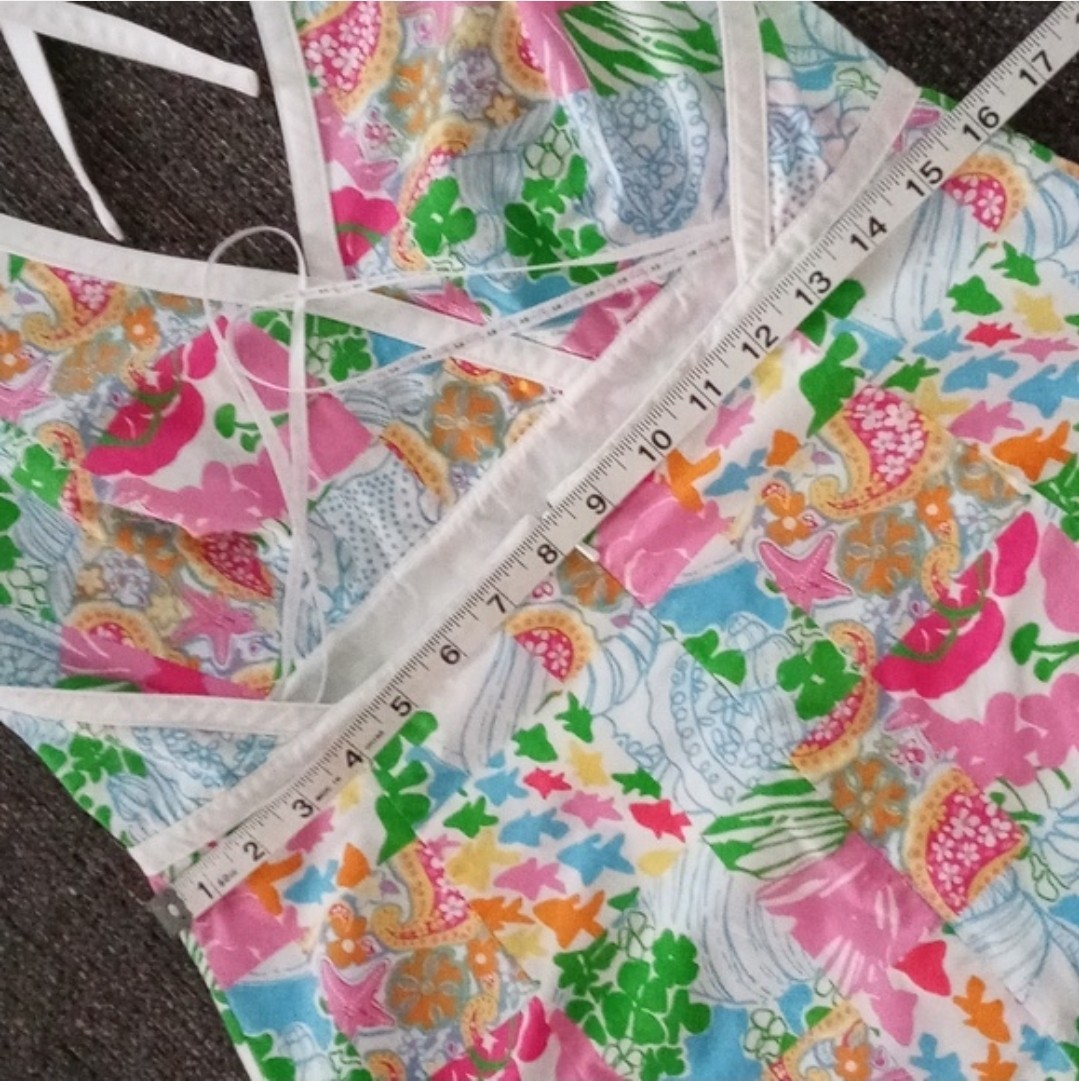 💐SIZE 8 HTF/VTG Lilly Pulitzer💐 – Multi Patchwork Halter Tie Dress