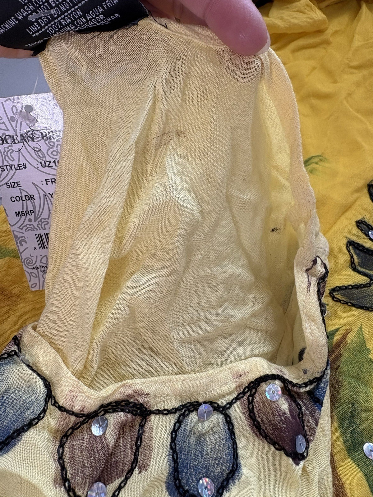 NWT Dress Yellow Floral Beachwear Cruise Resort Vacation Beach Party READ