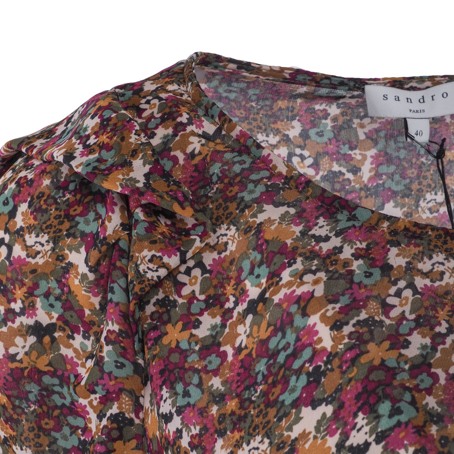 Sandro Paris women’s dress multi-colored floral sleeveless size 40 FR DE 38