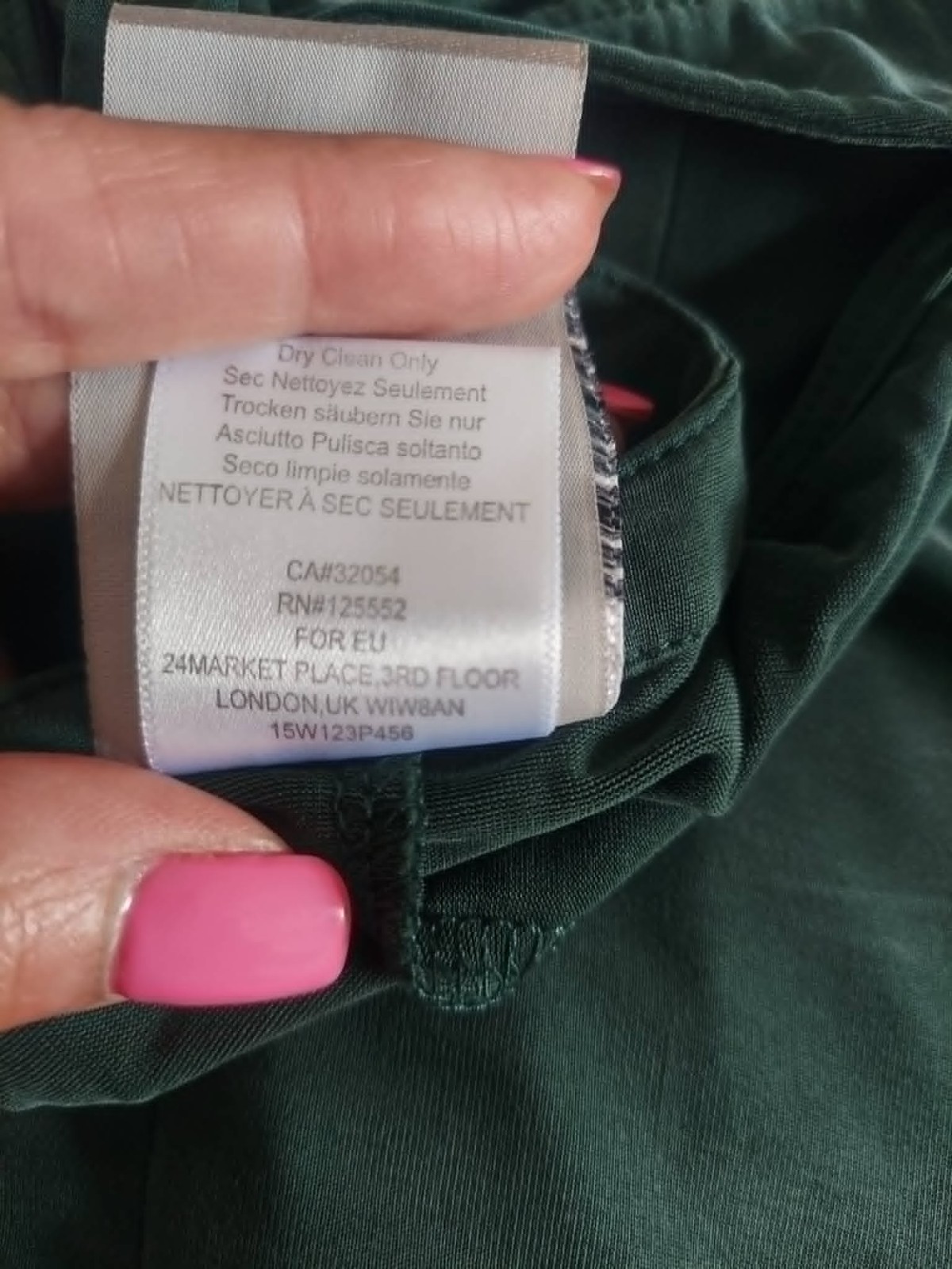 Dolan Left Coast Collection Handkerchief Dress Womens XS Green V-Neck 171335P