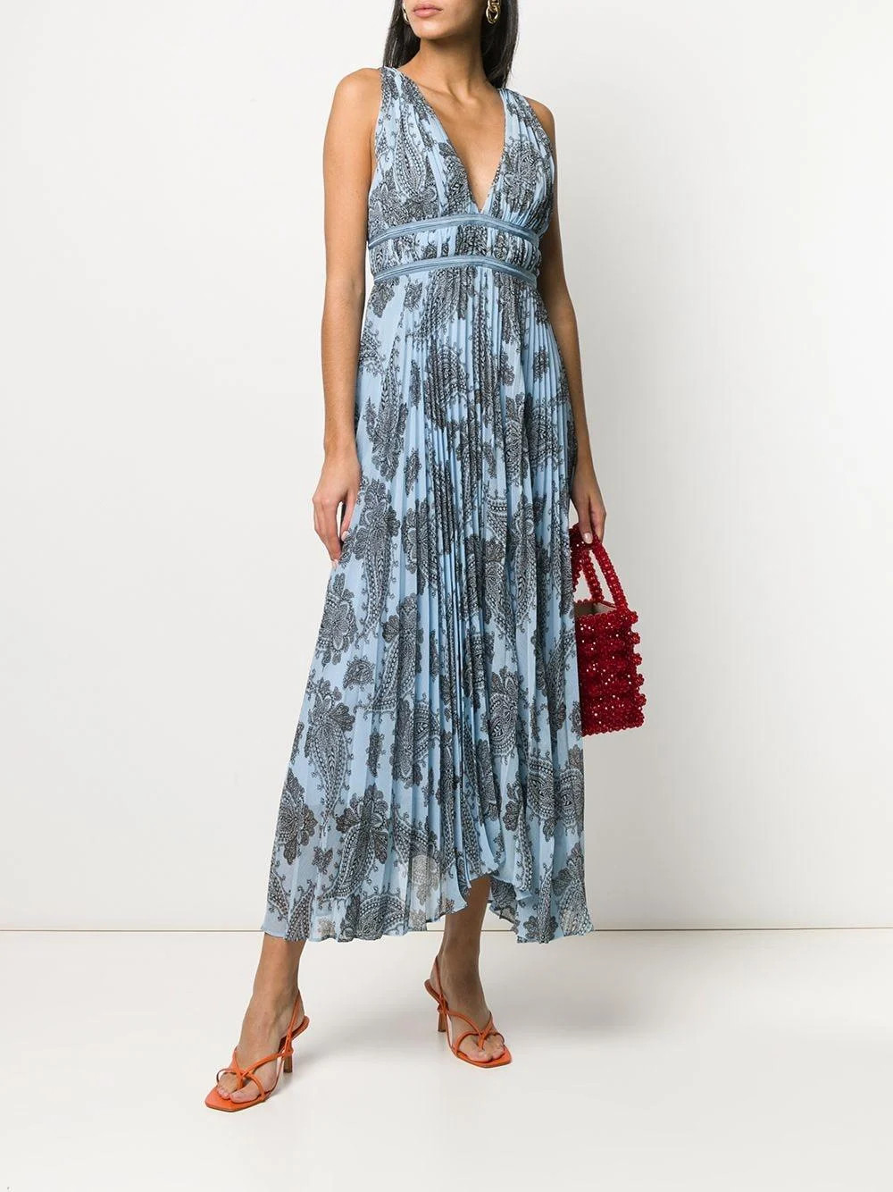 Sandro Paisley Print maxi dress