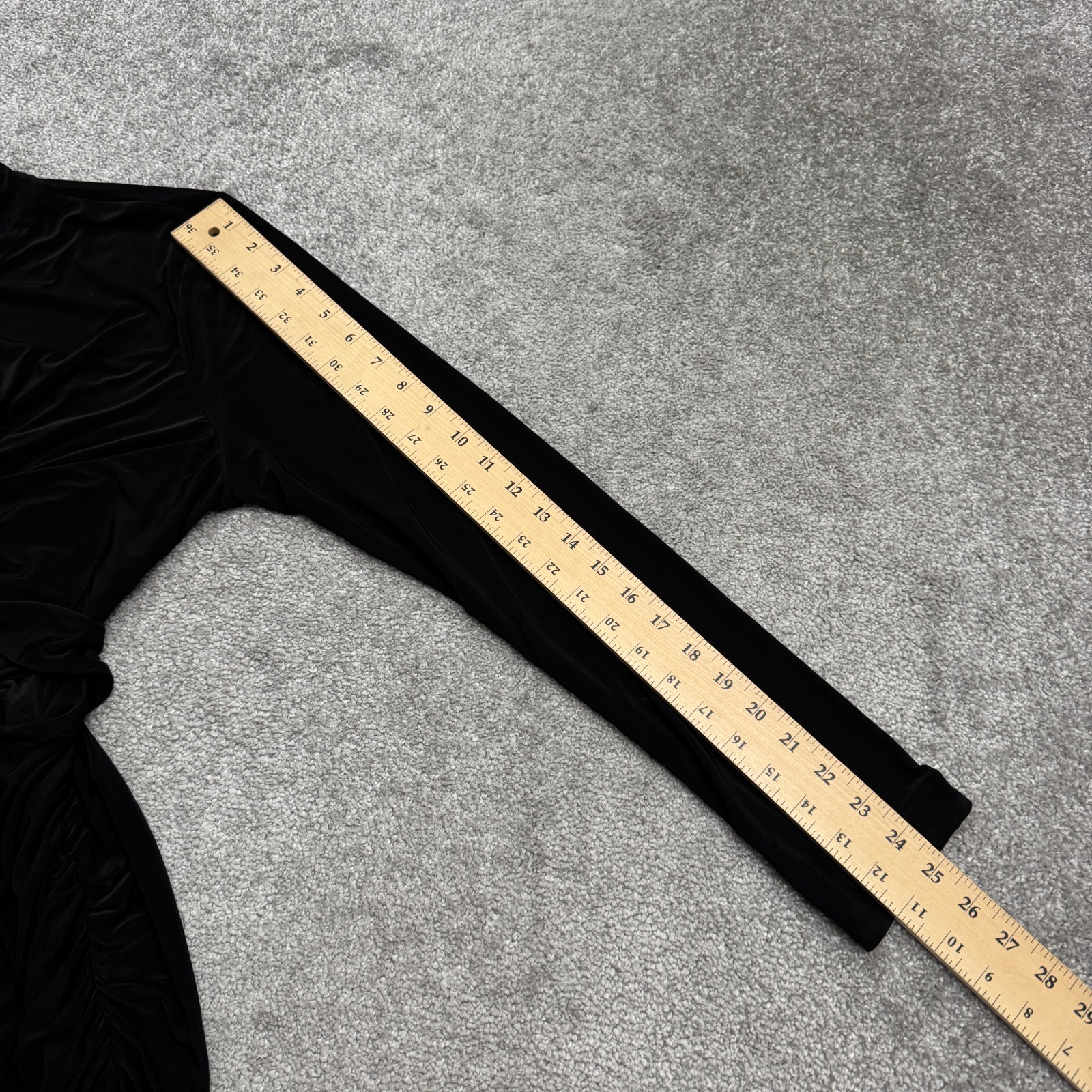 WAYF Cut Out Twisted Front Long Sleeve Maxi Dress Womens XL Black Slit Formal