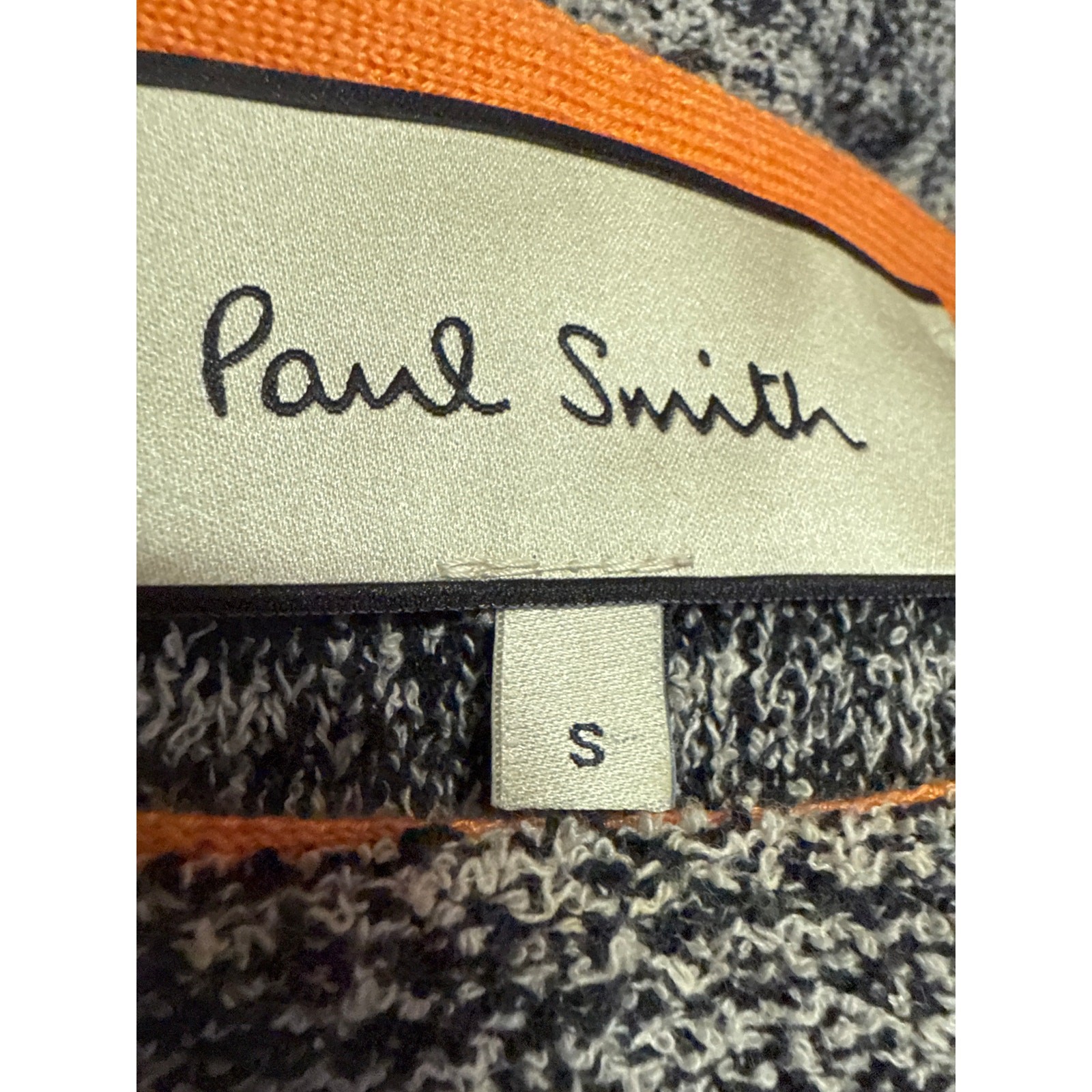 Paul Smith Gray Silk Wool Knit Short Sleeve Midi Maxi A-Line Sweater Dress Sz S