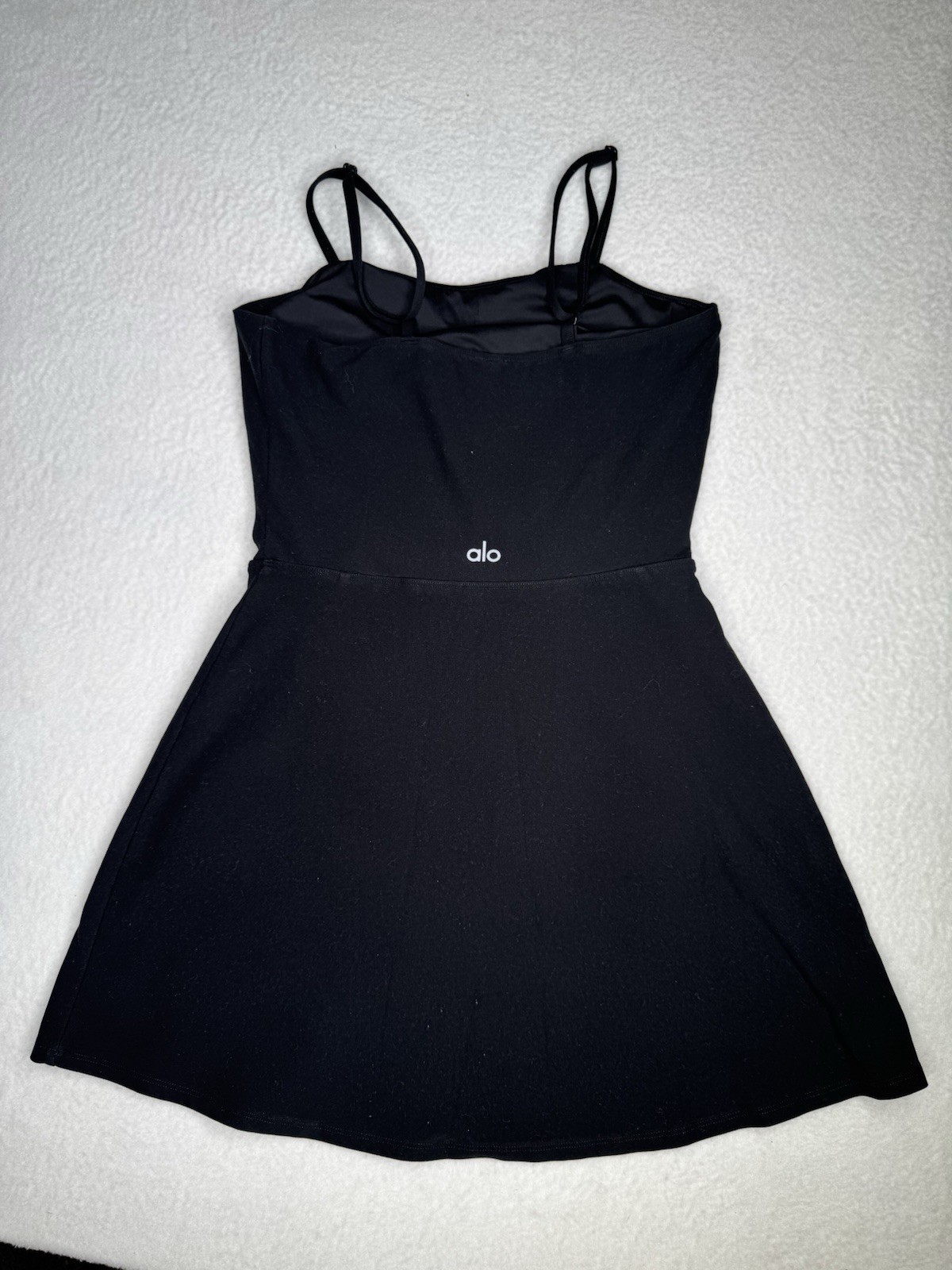 Alo Yoga Athletic Dress XS Black Built In Shorts Tennis Golf Workout Activewear