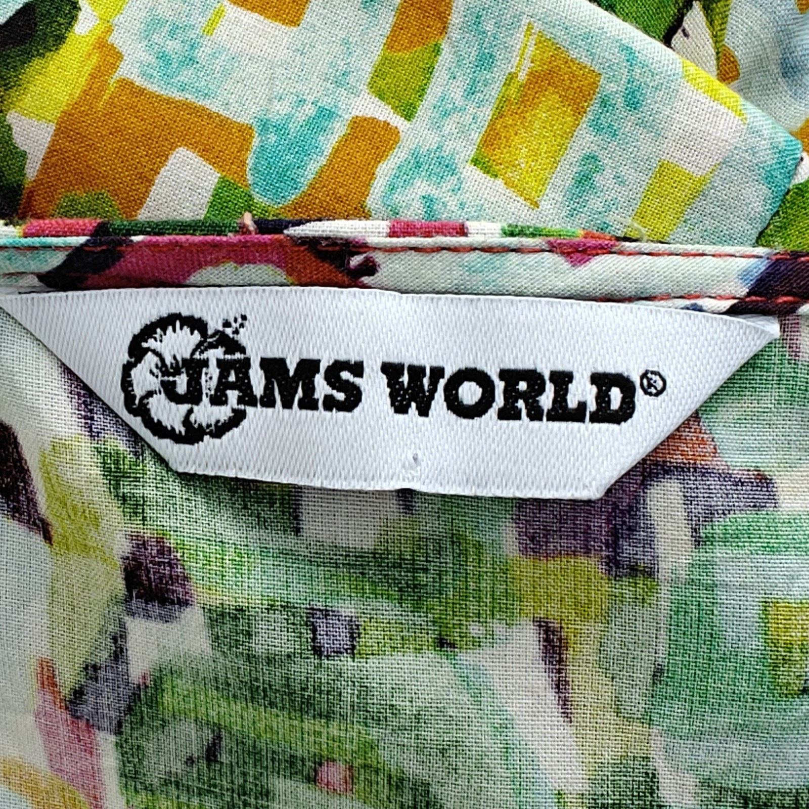 Jams World Adele Wrap Dress Size XS Road Trip Multicolor Print Hawaiian Beachy