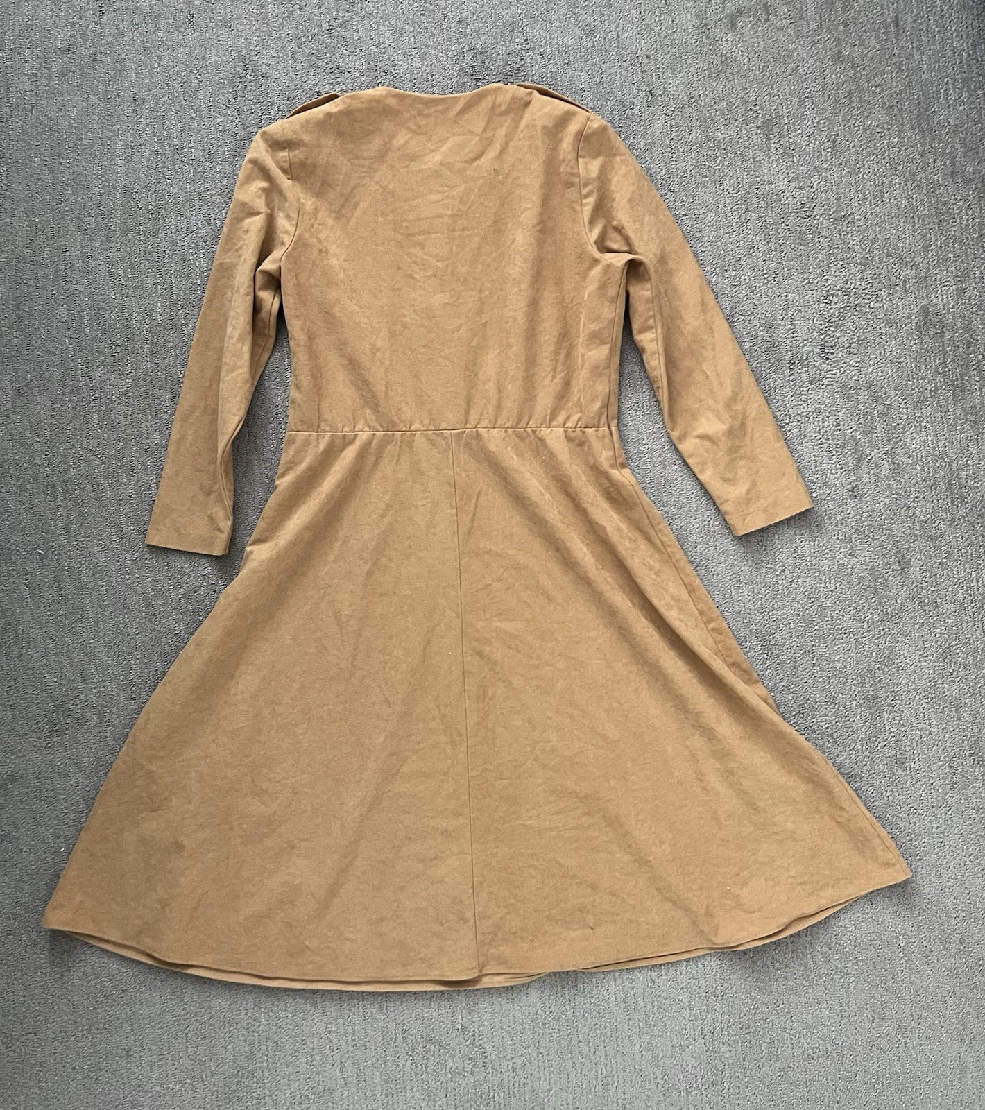 Vintage By Berkeley Womens A Line Dress Size 14 Mustard Retro Classic Chic