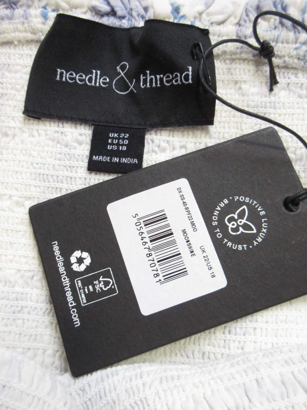 NWT Needle & Thread Bijou Rose Floral Ditsy Smocked Midaxi Ankle Gown Dress 18