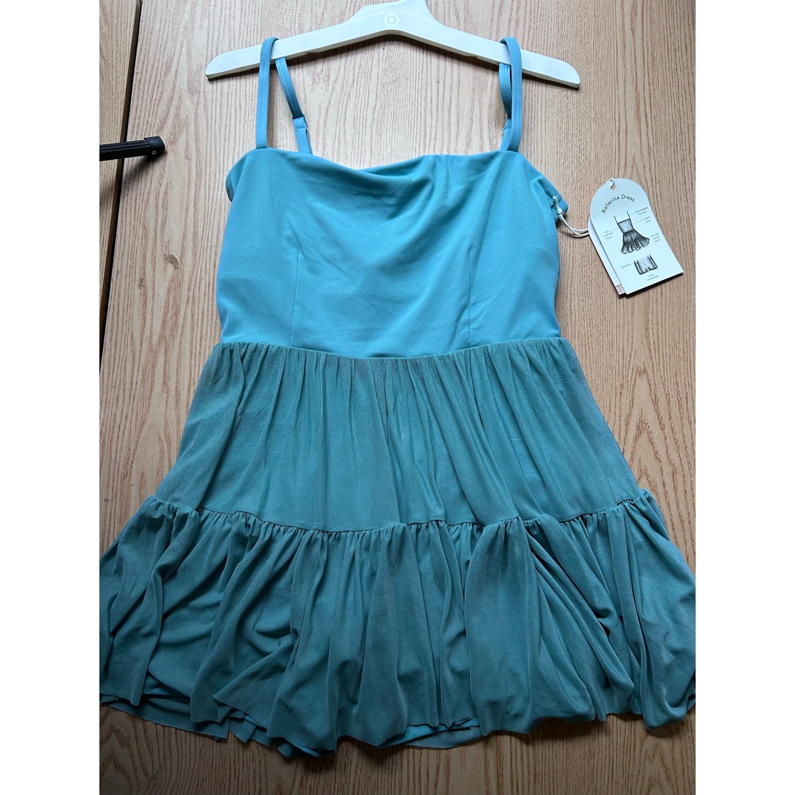New Womens Blogilates Ballerina Active Dress w/Built-in Shorts Bra Size Medium