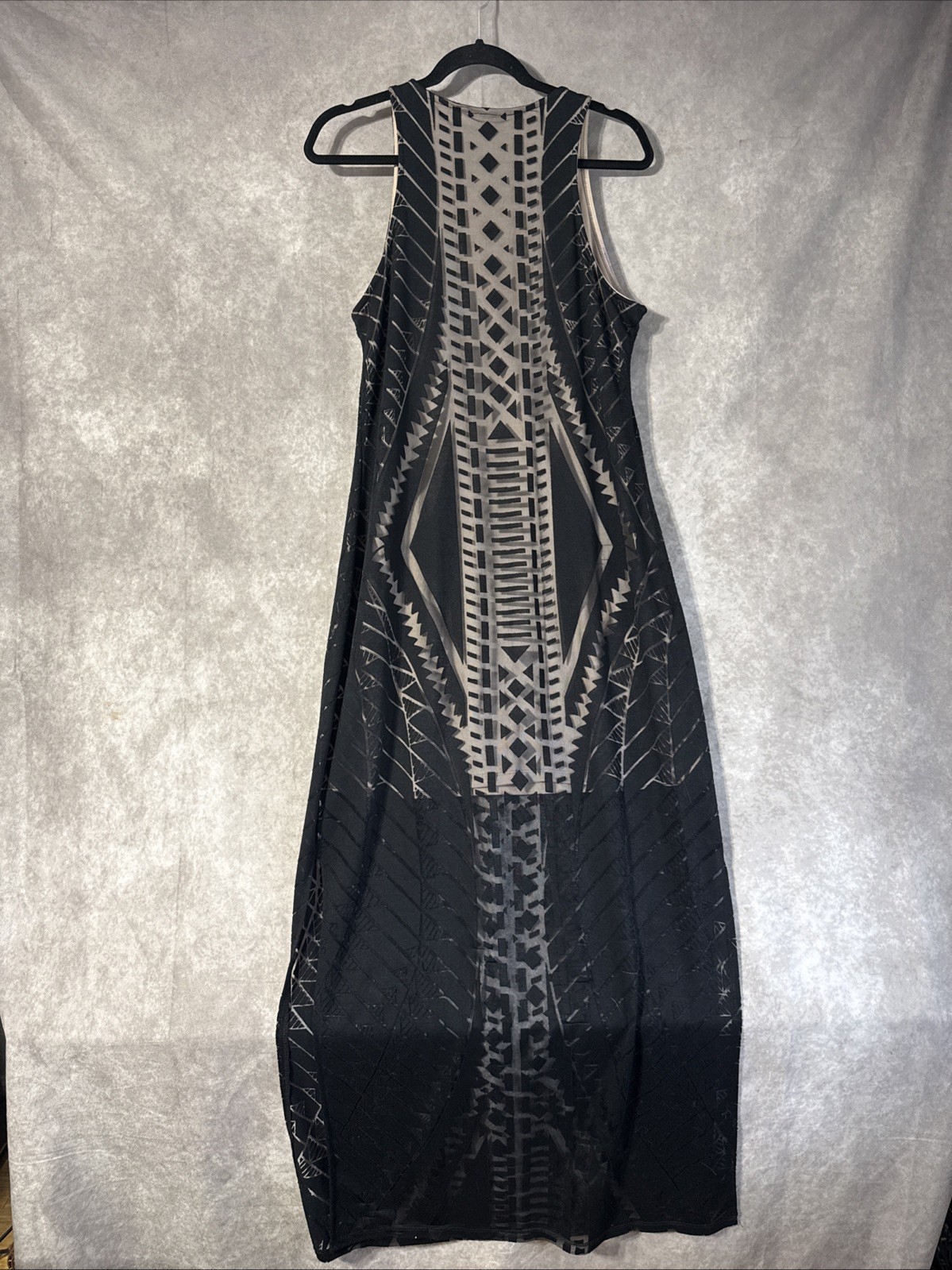 Mossimo Cutaway Shear With Mini Liner Black/Tan Dress in Size L
