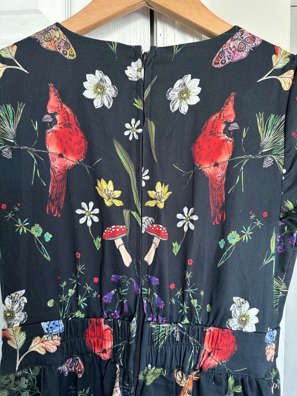 ModCloth Women’s Small Garden Mini Whimsy Dress Mushoom Floral Fairy