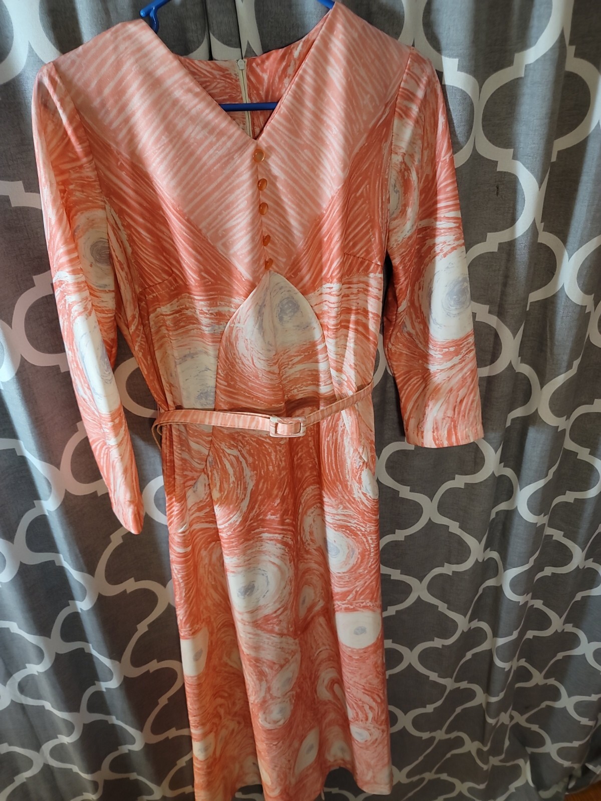 VTG 1970s Womens Dress Blue Better Half For Better Fit 16.5”