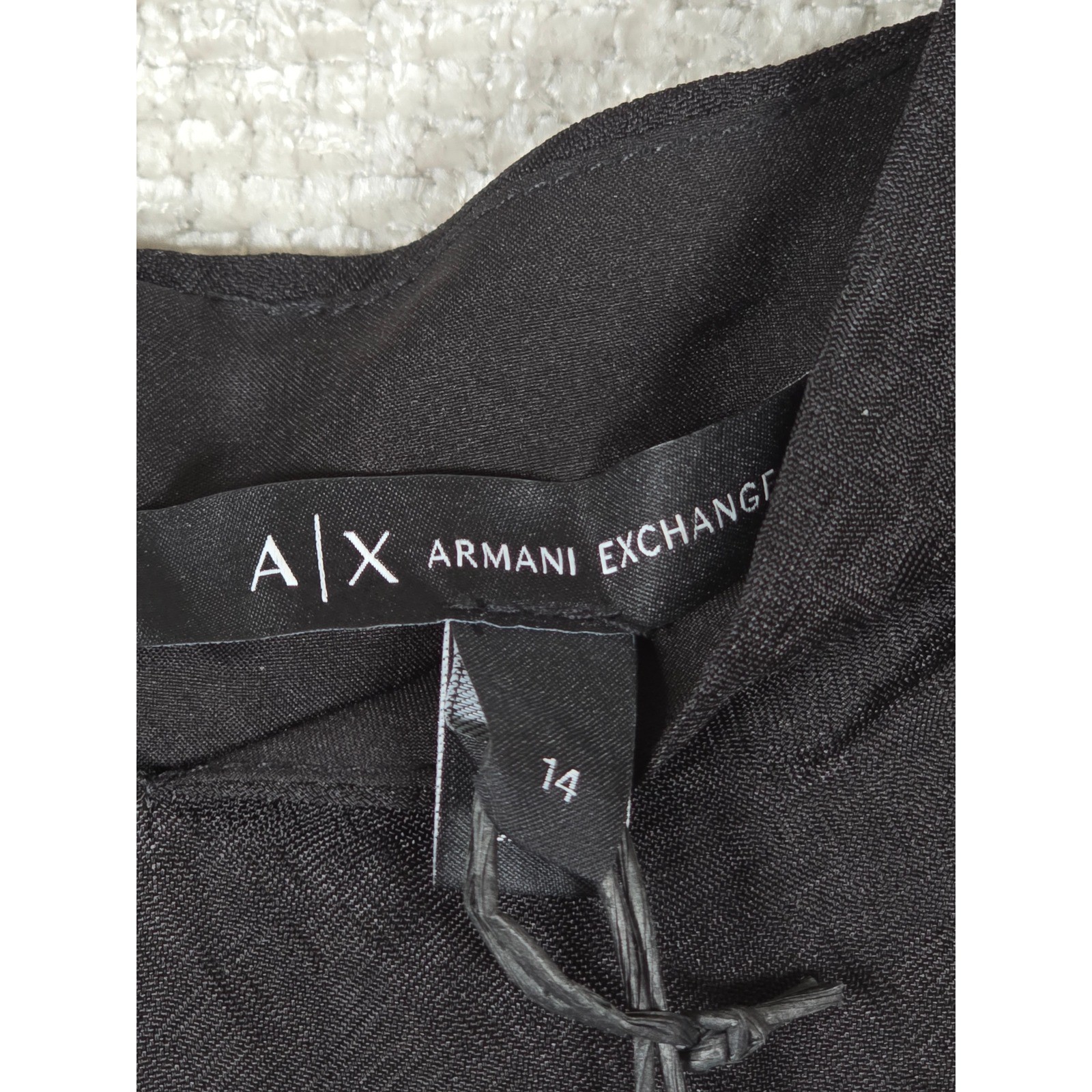 AX Armani Exchange Black Spaghetti Strap Midi Dress Size 14 NWT