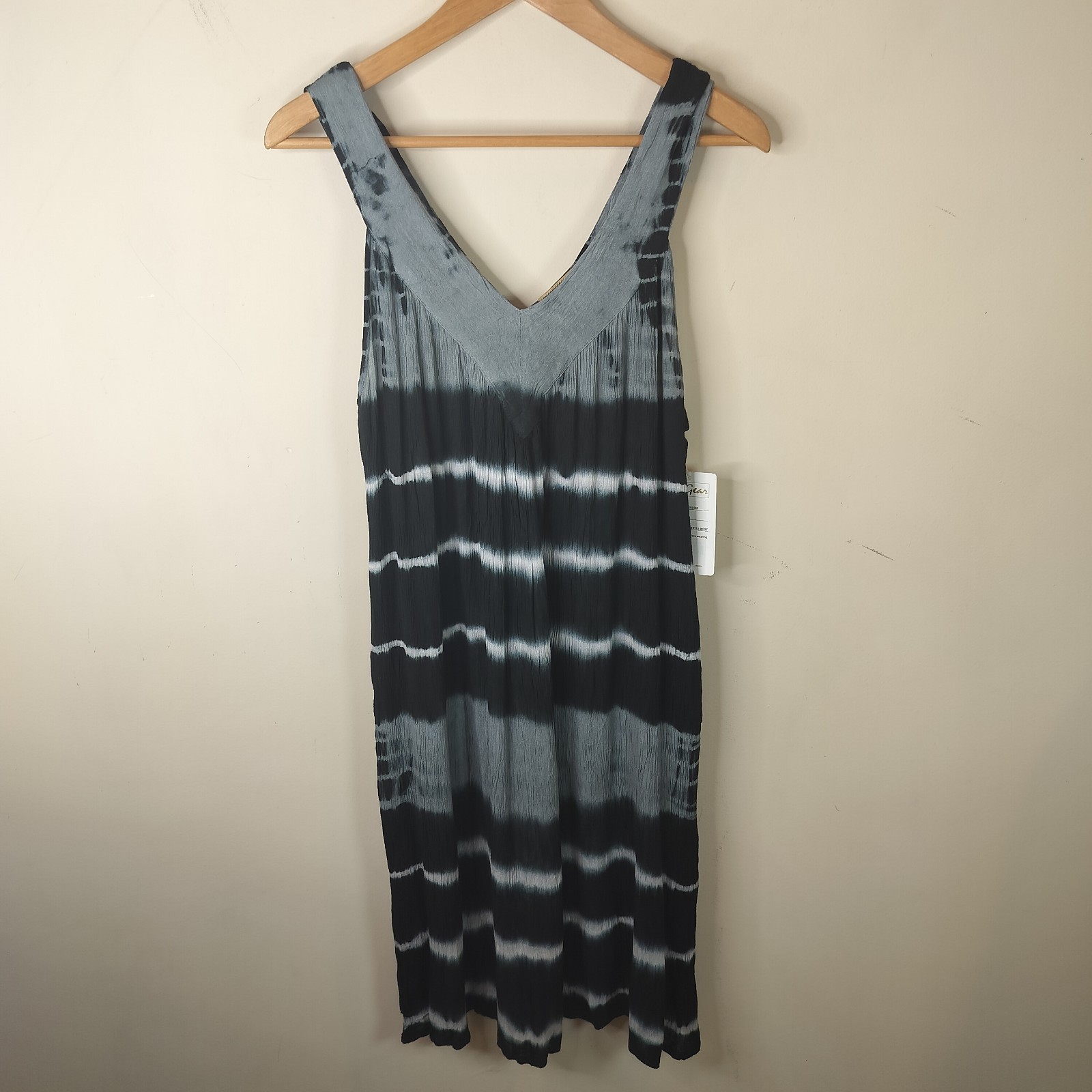 IN Gear Tie Dye Rayon Tank Dress One Size Fits Most Hippie Retro NEW