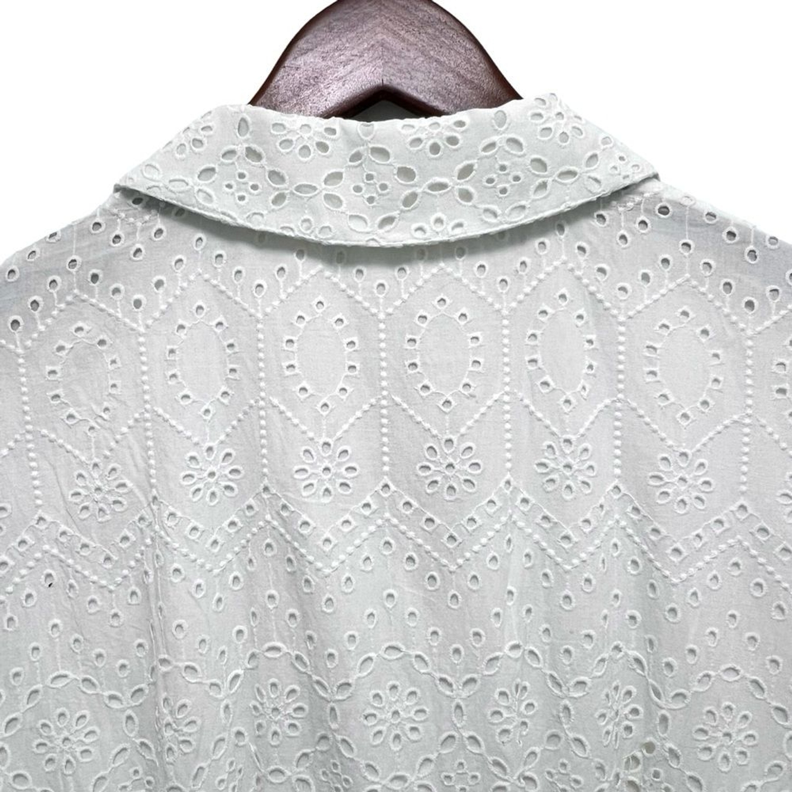 Veronica Beard Kylan Eyelet Lace Cotton Long Sleeve White Costal Resort Size 6