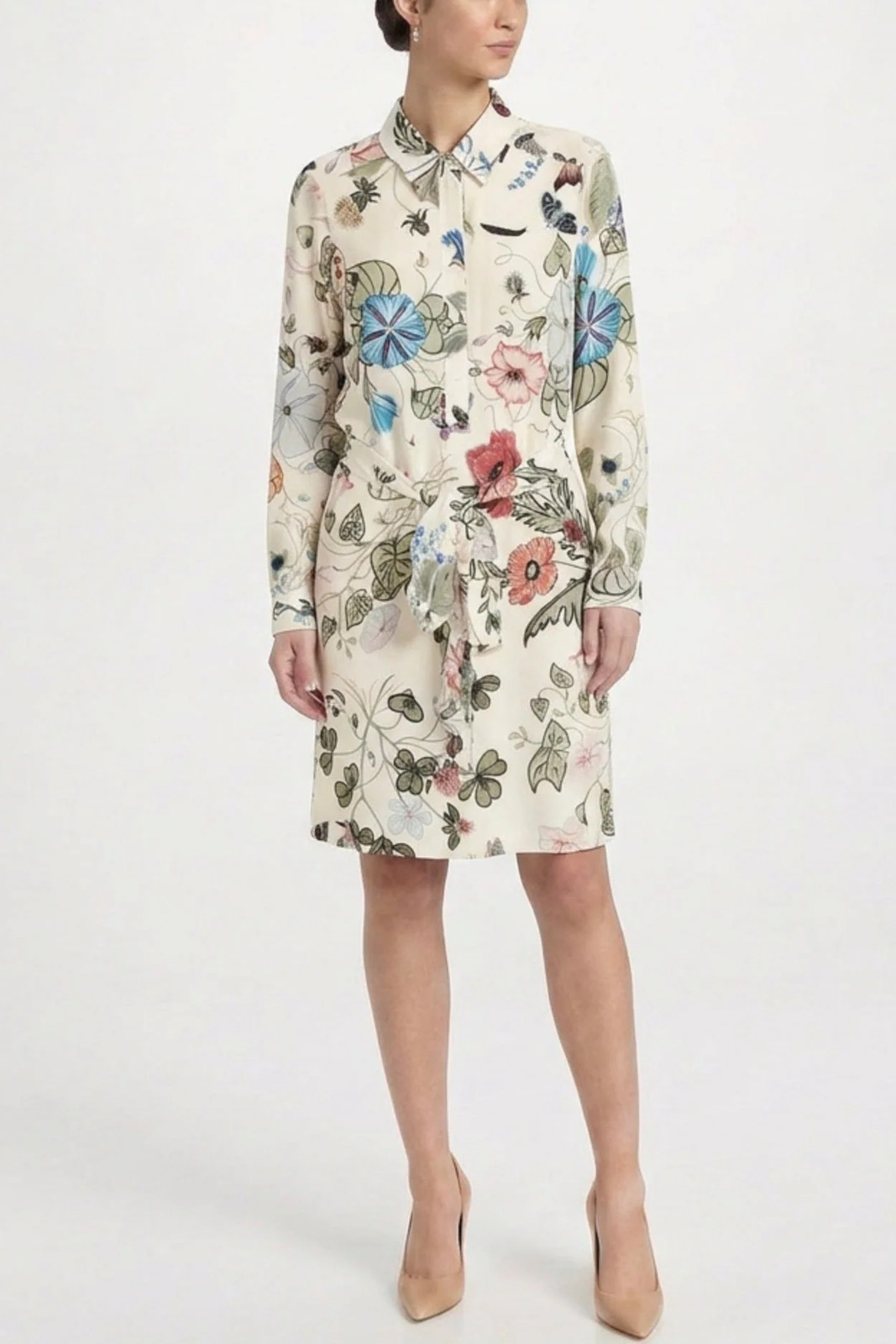 Gucci Floral Silk Shirt Dress
