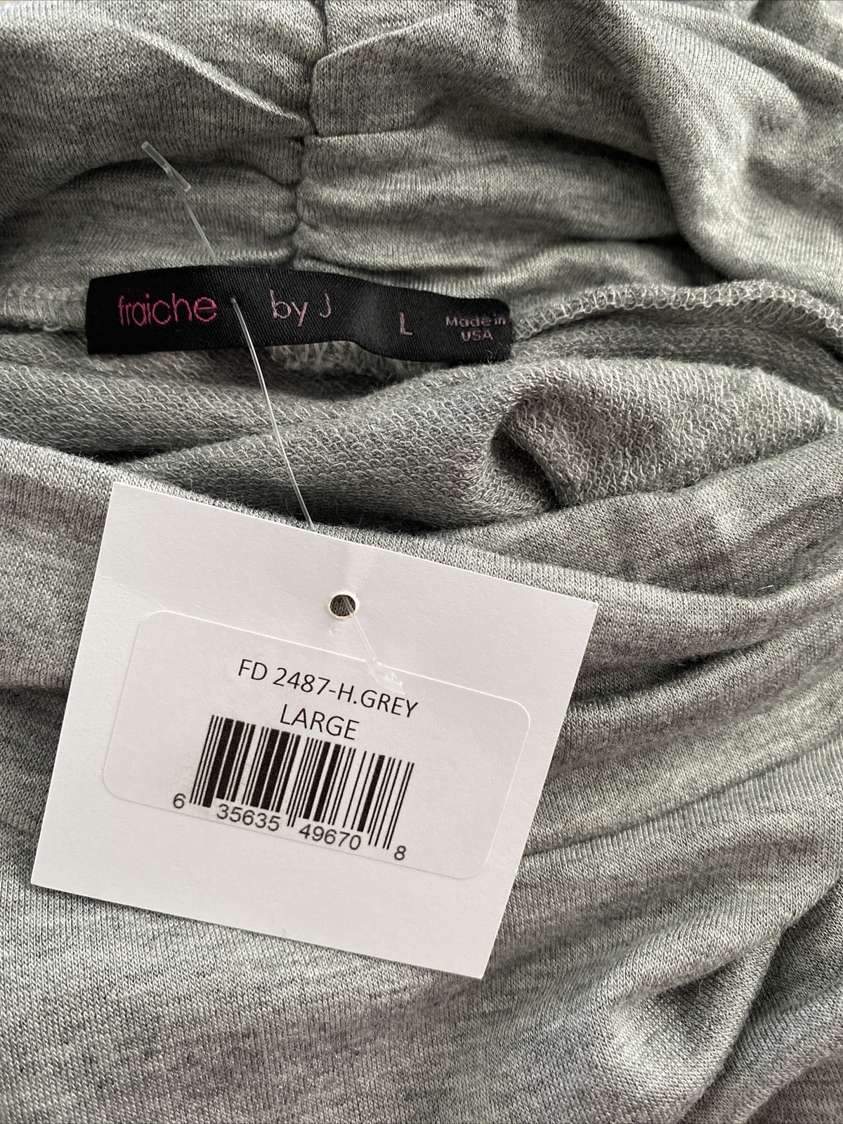 Fraiche By J Ruched Long Sleeve Mock Neck Jersey Dress in Gray Size Large $88