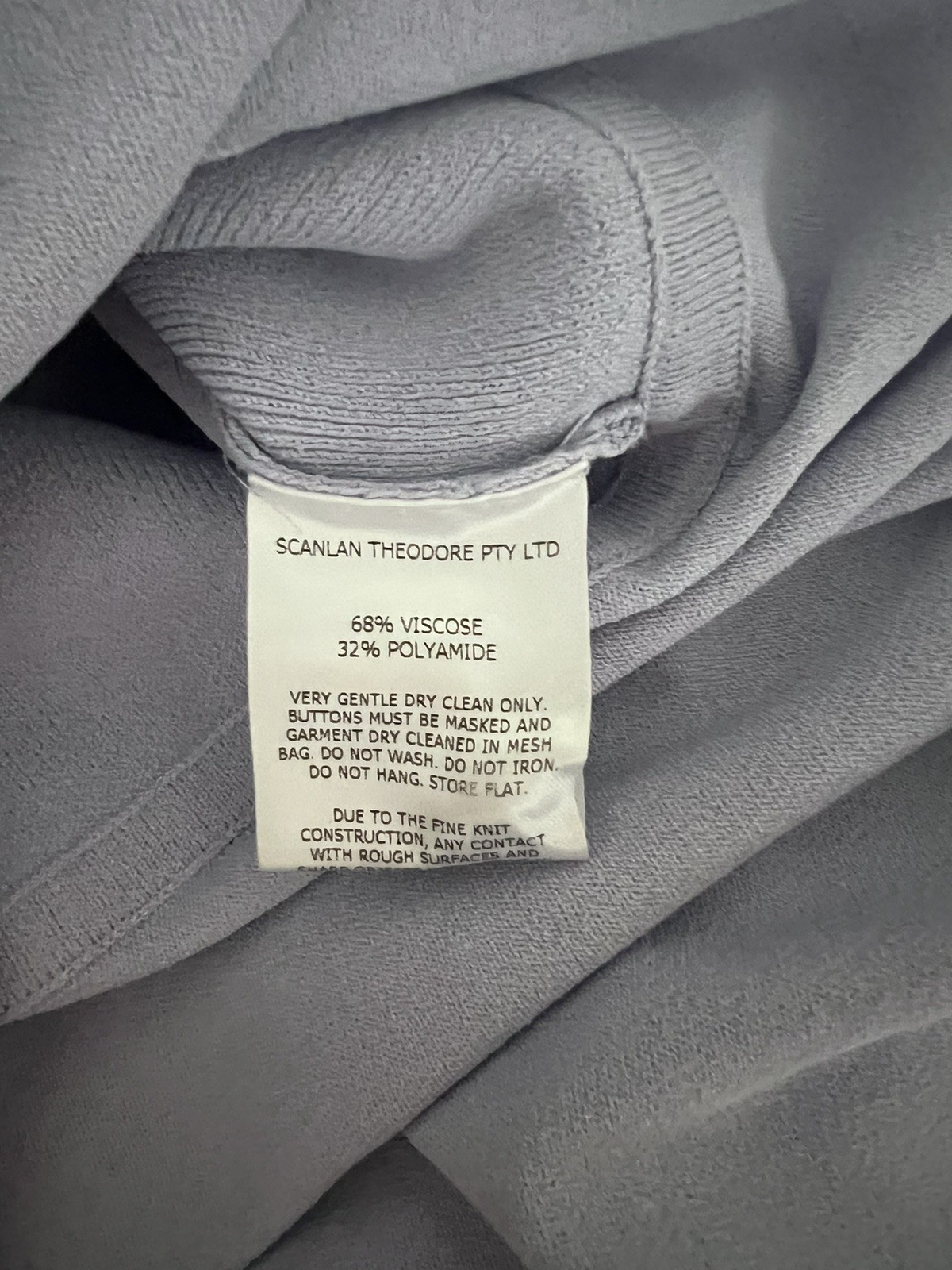 Scanlan Theodore Size M Button Polo Dress in Lilac RRP$650