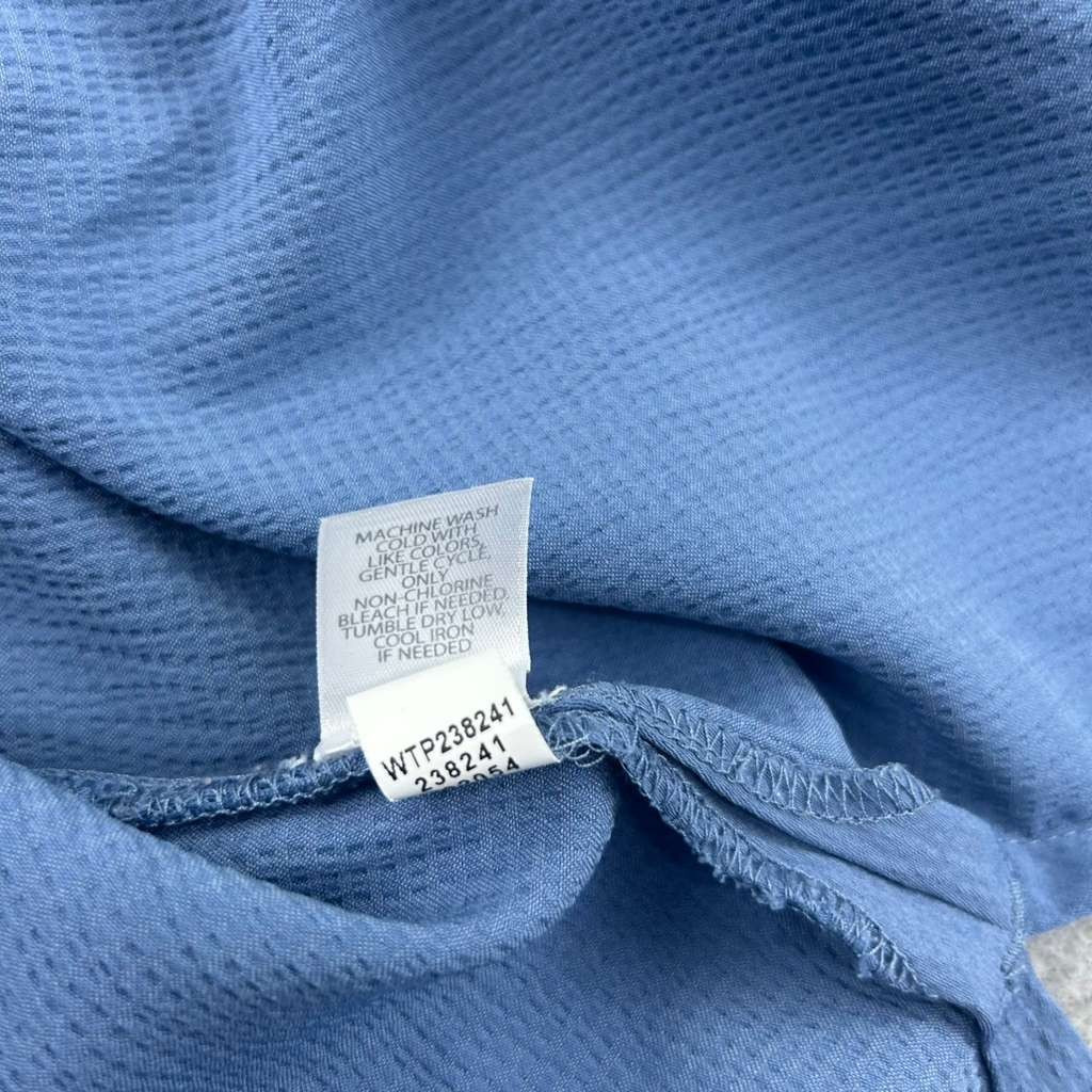 J Jill Dress Womens Large Blue 3/4 Sleeves Easy Care 35″ L Side Slits Kurta Top