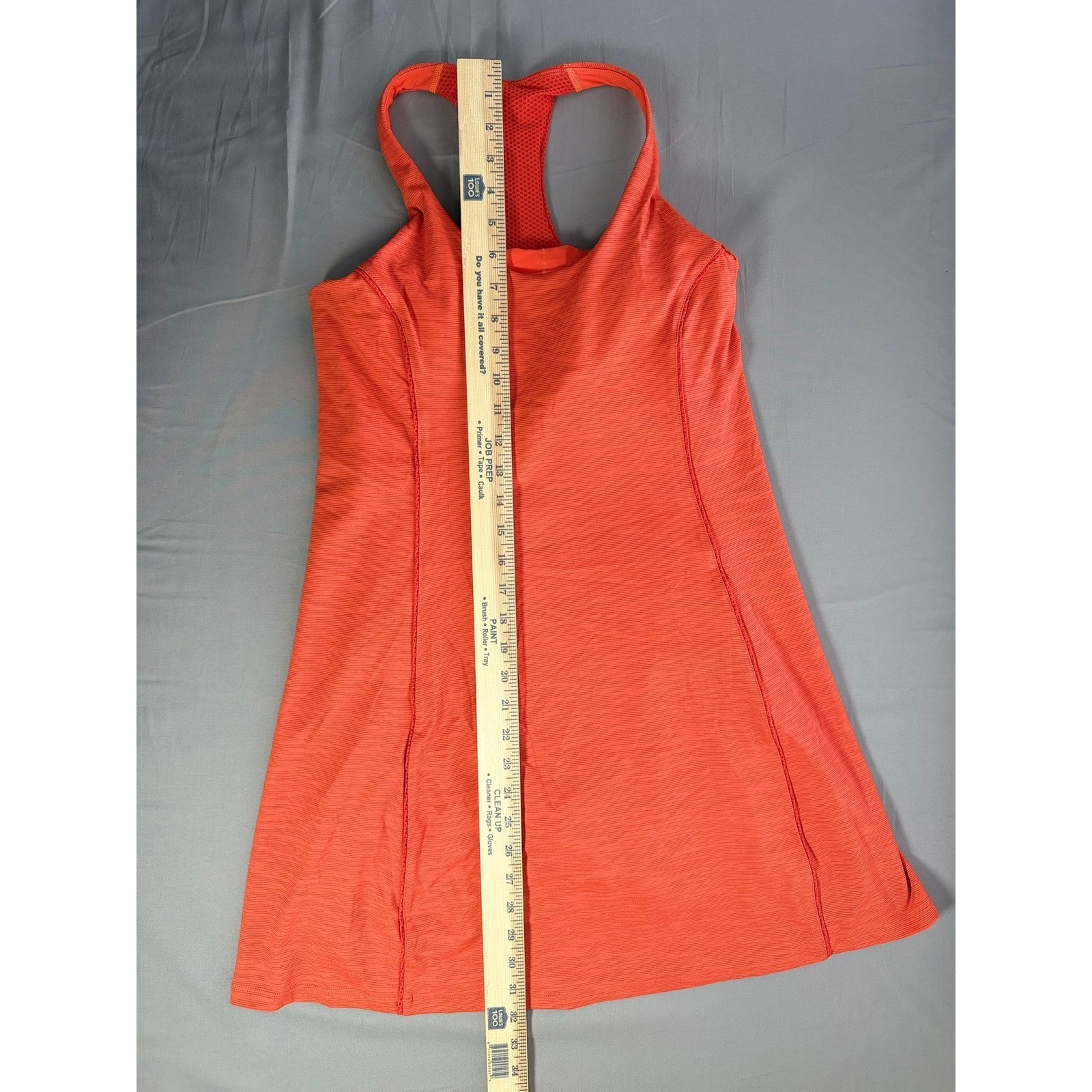 Outdoor Voices Exercise Dress Orange Racerback Mesh Athletic Mini Dress Medium