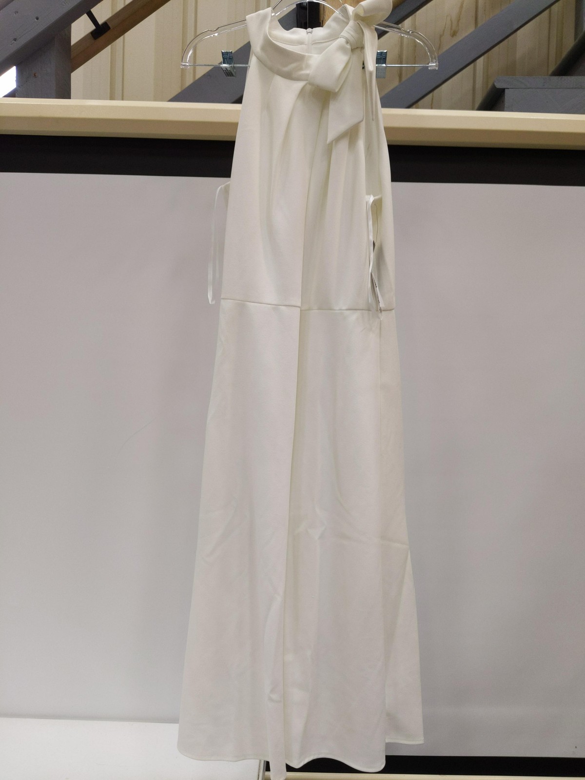 Maggy London Women’s A-line Dress With Pleat Tuck And Bow Details At Halter