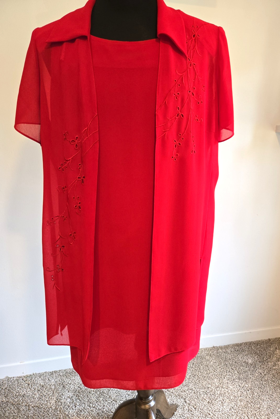 Studio 1 ~ 2 Piece Red Dress ~ Petite 16