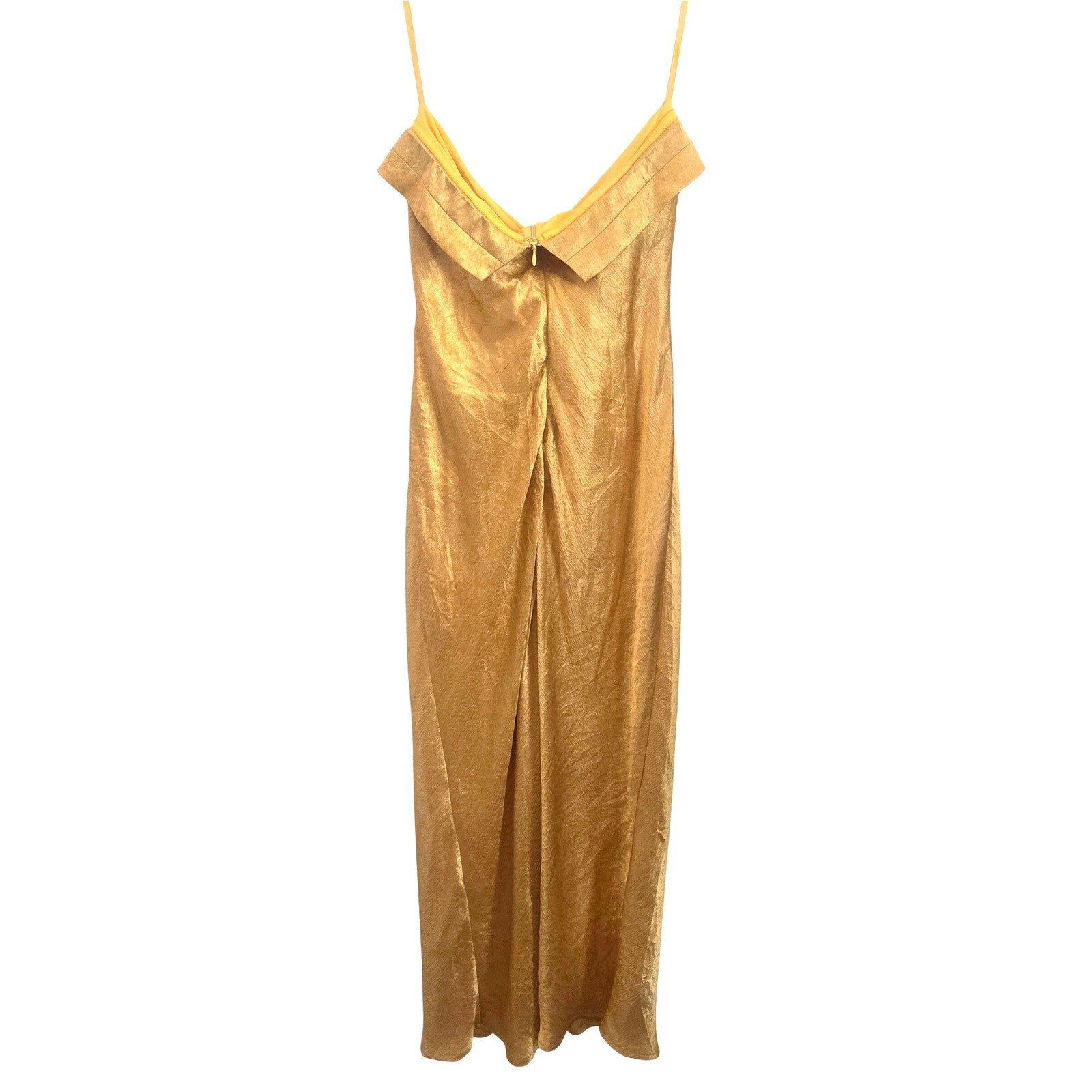 Runaway The Label Leila Slip Dress Marigold Yellow Strapless Midi Size Medium