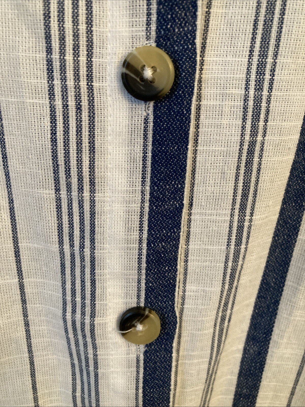 Mile gabrielle Blue and White Striped Shirt Dress Size Small Lightweight Button