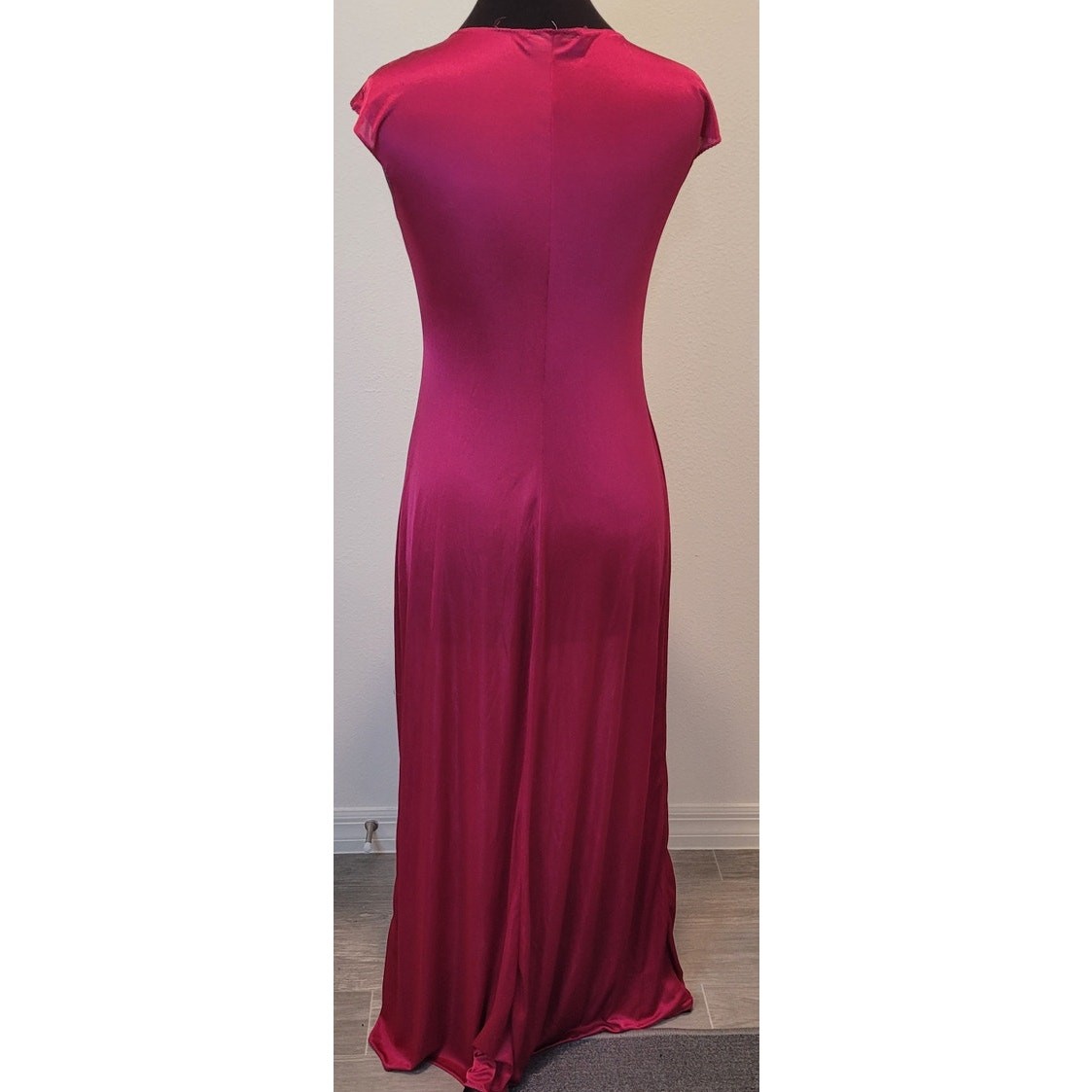 VTG 70s John Closs for Cira Pink Silky Nightgown Maxi Slip Dress XS S