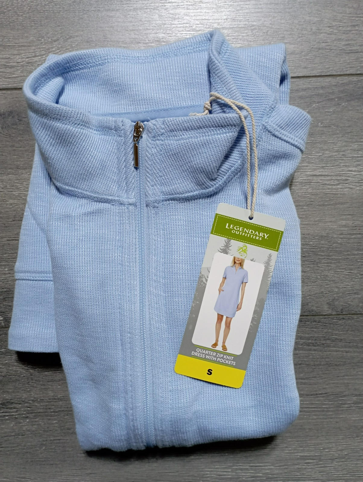 Legendary Outfitters Dress Adult Womens Small Blue Quarter Zip Knit Pockets