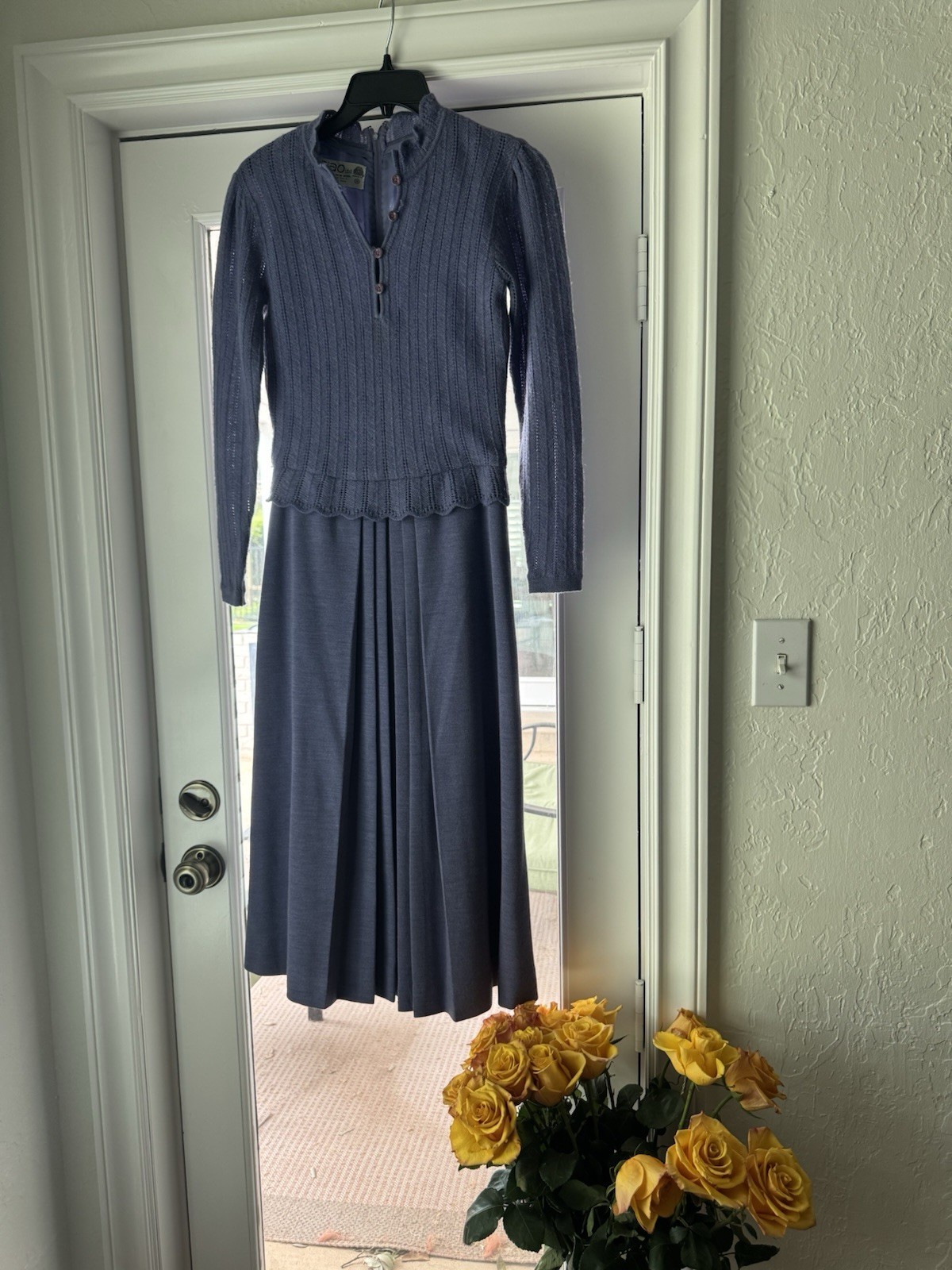 Lavender / Violet 100% Wool Dress Size 8