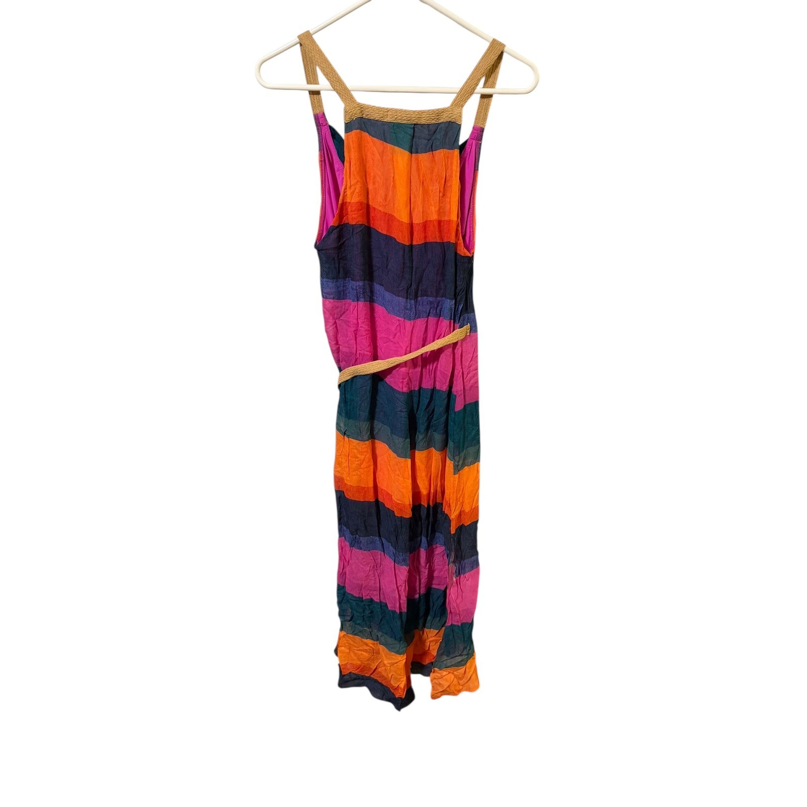 VIX Paula Hermanny Size Large Maxi Dress Multi Stripe MSRP $188