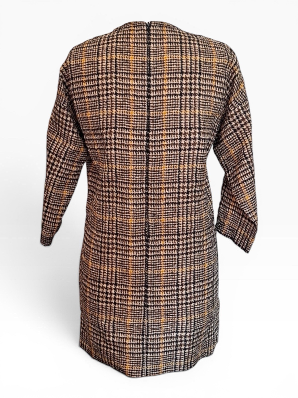 Archival Celine by Phoebe Philo 2011 Pre-Fall Silk Houndstooth Dress FR 34 US 2