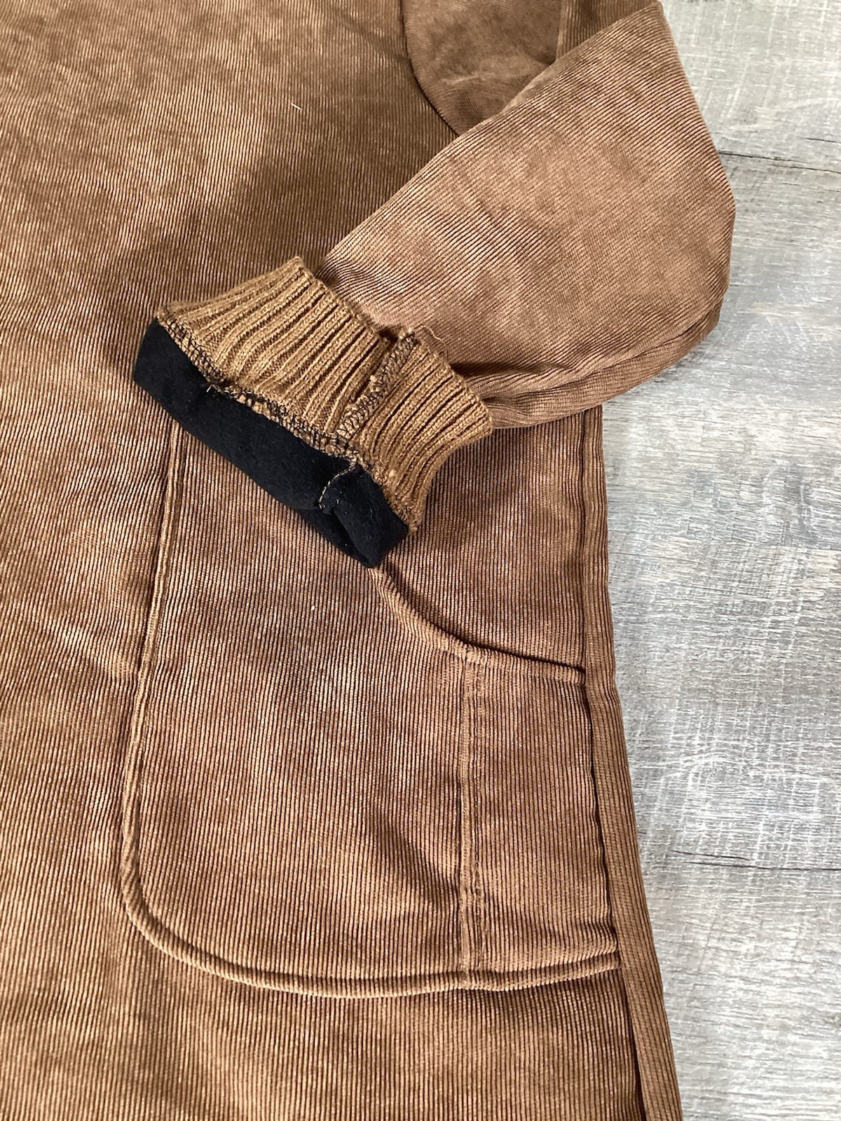 Avery & Maren Womens Turtleneck Corduroy Sweater Dress Brown Size L Winter New
