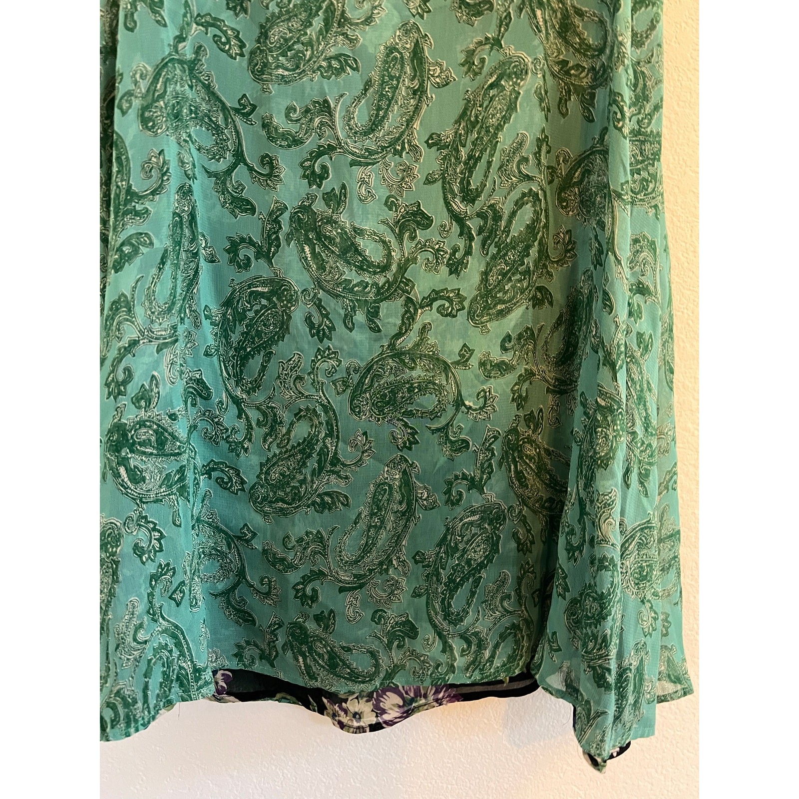 Sarah Arizona Reversible Floral Paisley Dress LRG Fairy Whimsigoth Fairy Grunge