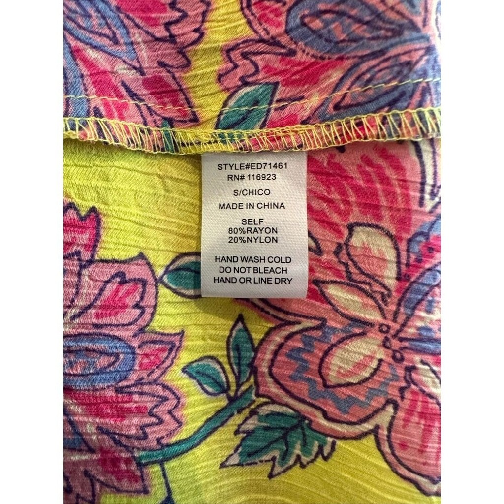 Size S Easel Los Angeles Boho Peach Blossom Floral Maxi Dress in Yellow