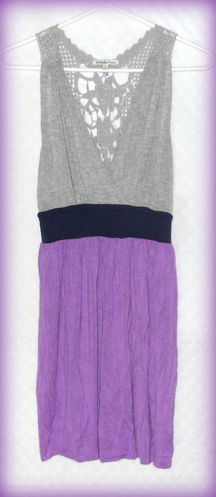 CHARLOTTE RUSSE WOMEN’S M *EUC* MULTI-COLORED CROCHET DRESS / SUIT COVERUP