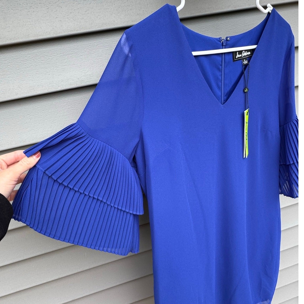 *SALE* NWT Sam Edelman size 6 Pleated Sleeve Shift Cocktail Dress Cobalt Blue