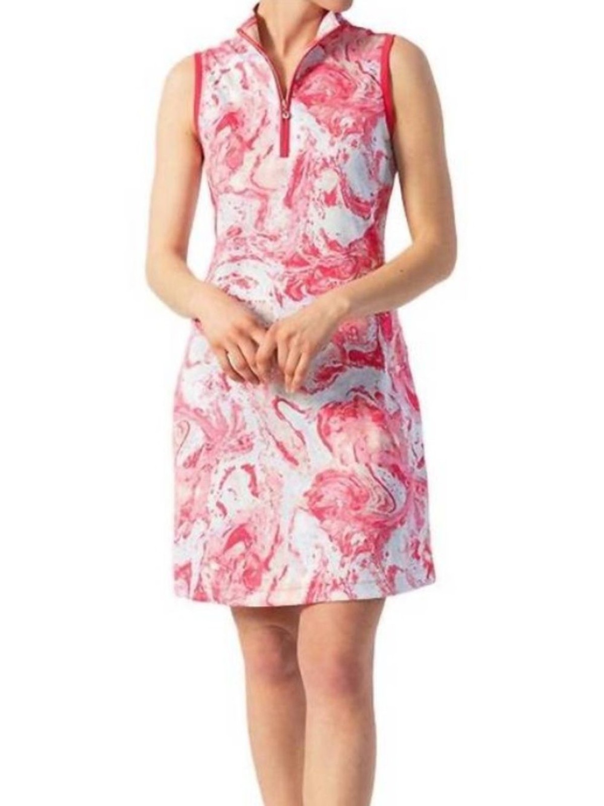 Daily Sports Adelina Sleeveless Dress Medium Pink Fruit Punch Swirl Golf Pockets