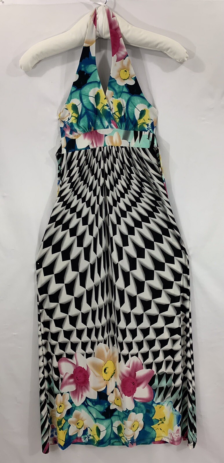 Catch My I Soft Stretch Halter Maxi Dress Size: S (Bust: 26)