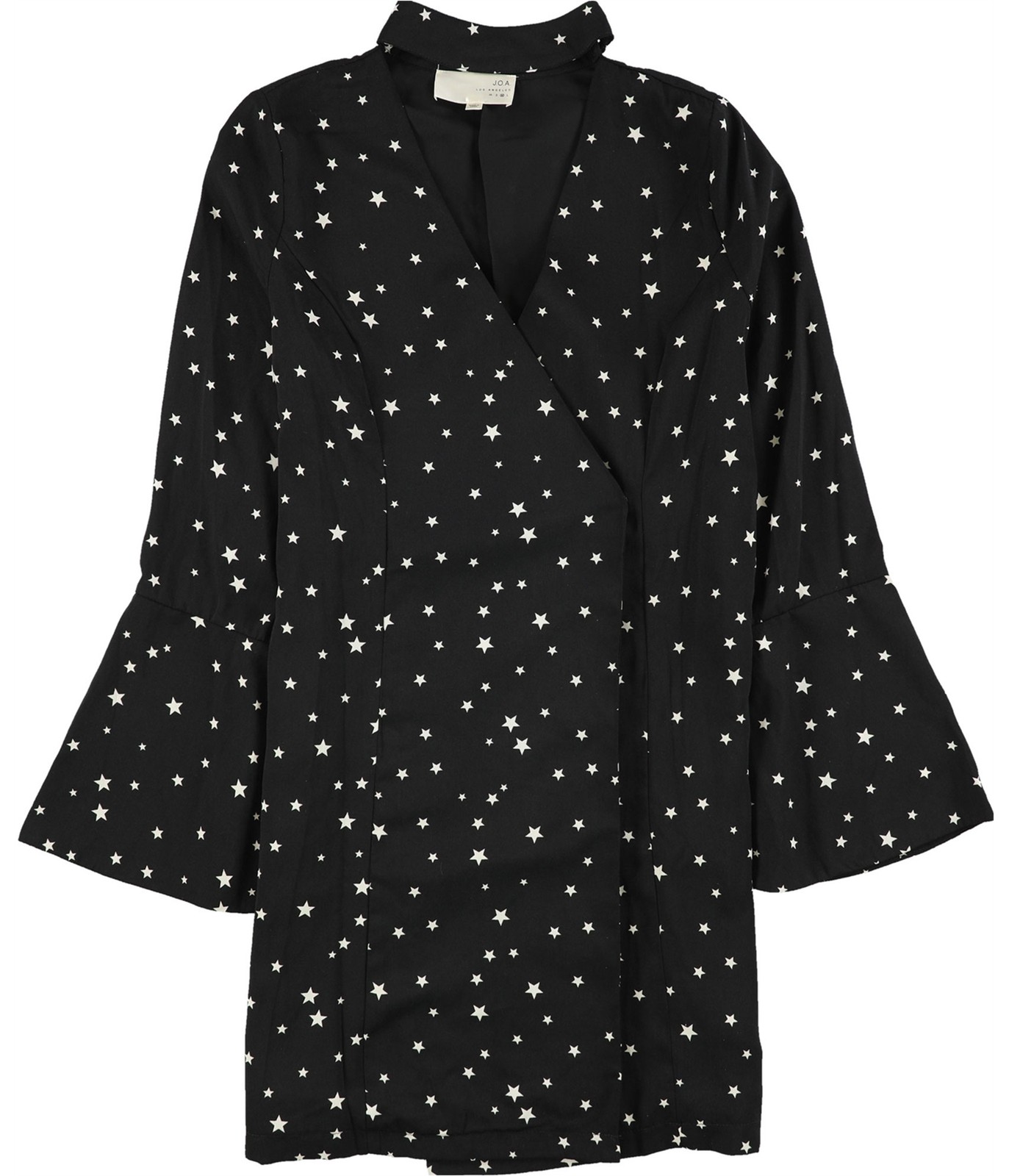 J.O.A. Womens Choker Wrap A-line Dress