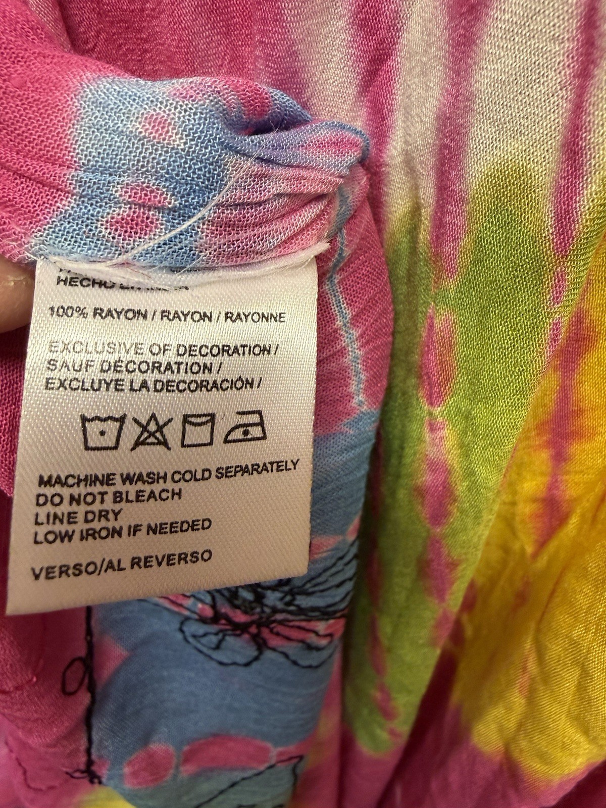 Exist Womens Summer Sun Dress Tie Dye Beach Boho Hippie Festival One Size