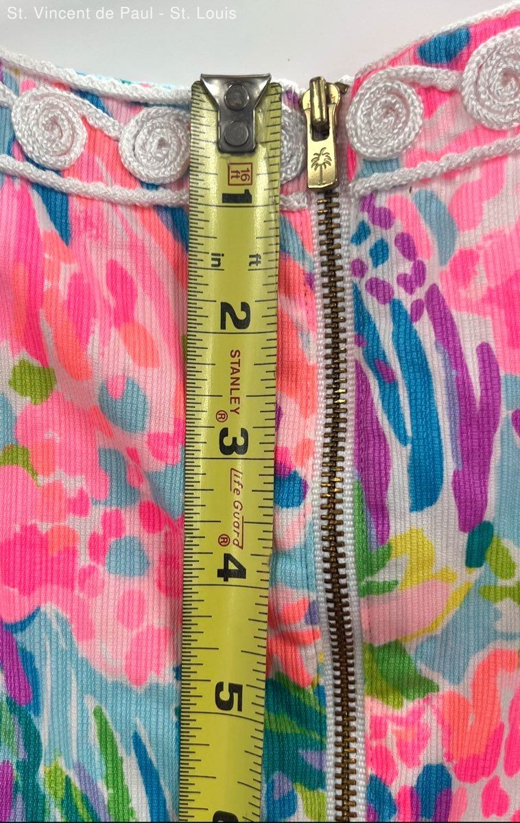 Lilly Pulitzer Womens Gabby Stretch Dress Floral Fan Sea Pants Shift Size 2