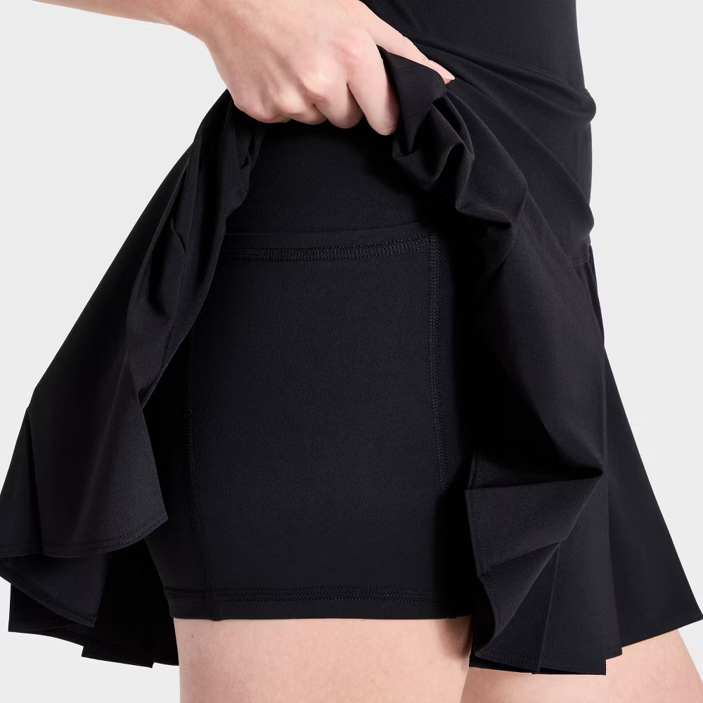 Women Pleated Active Dress – JoyLab Black XXS