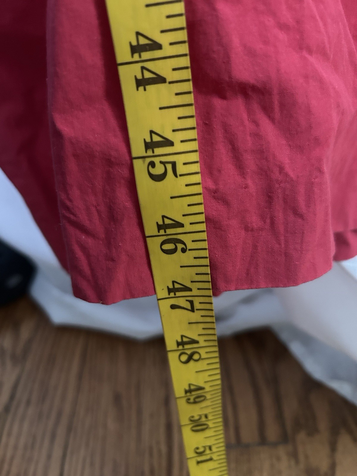 Vintage LL Bean Snap Button Maxi Dress Womens Size 18 Red Classic Comfort USA
