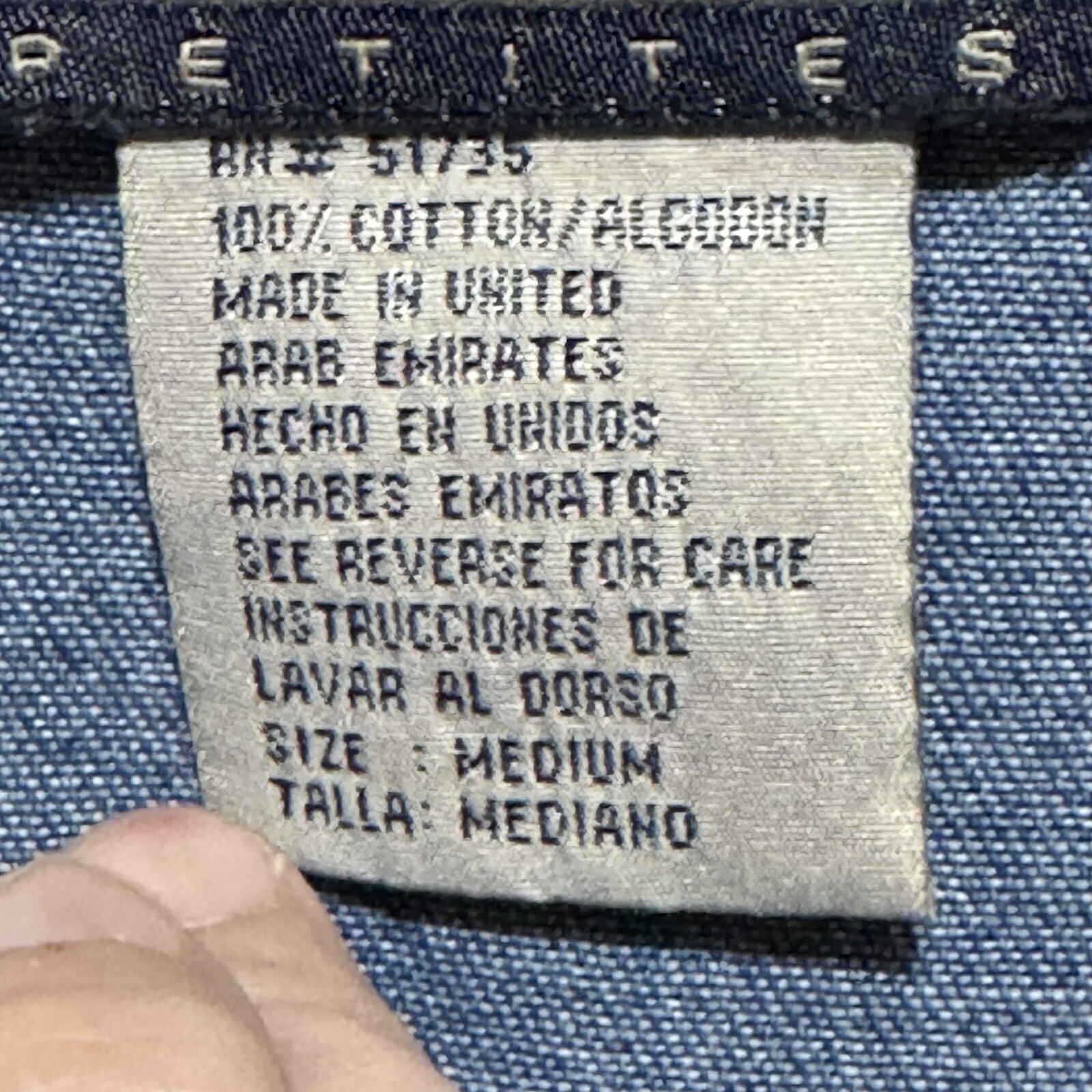 Sag Harbor Sport Petite Light Wash Denim Jumper Women’s Petite M Pockets Vintage