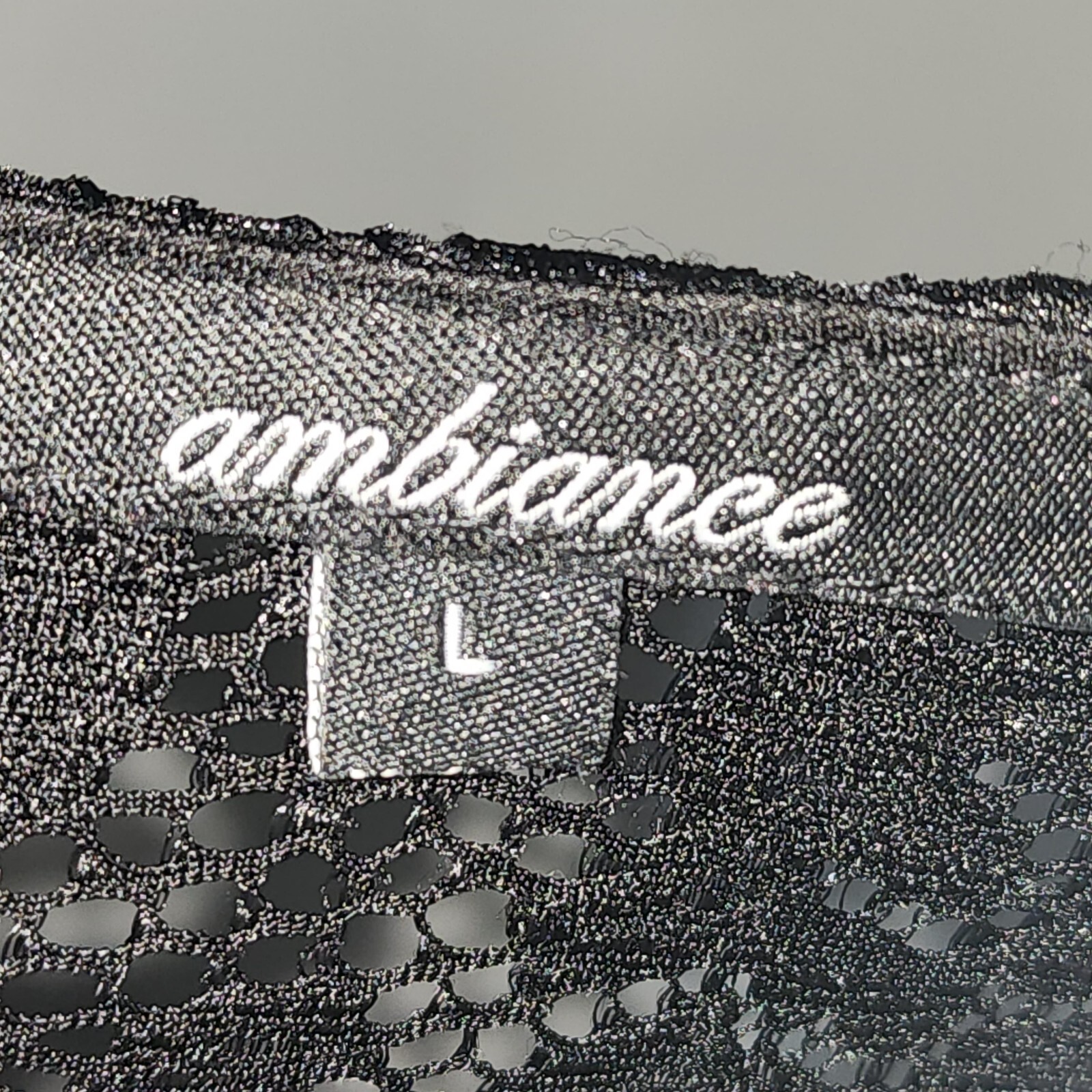 AMBIANCE Solid All Black Lace Overlay Sleeveless Dress Womens Size L Large