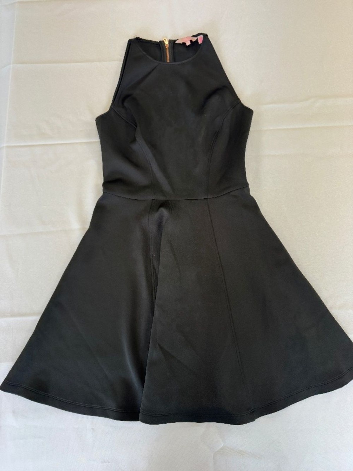 Ted Baker Women’s Fit Flare Sleeveless Black Dress Size 1= US 2/4