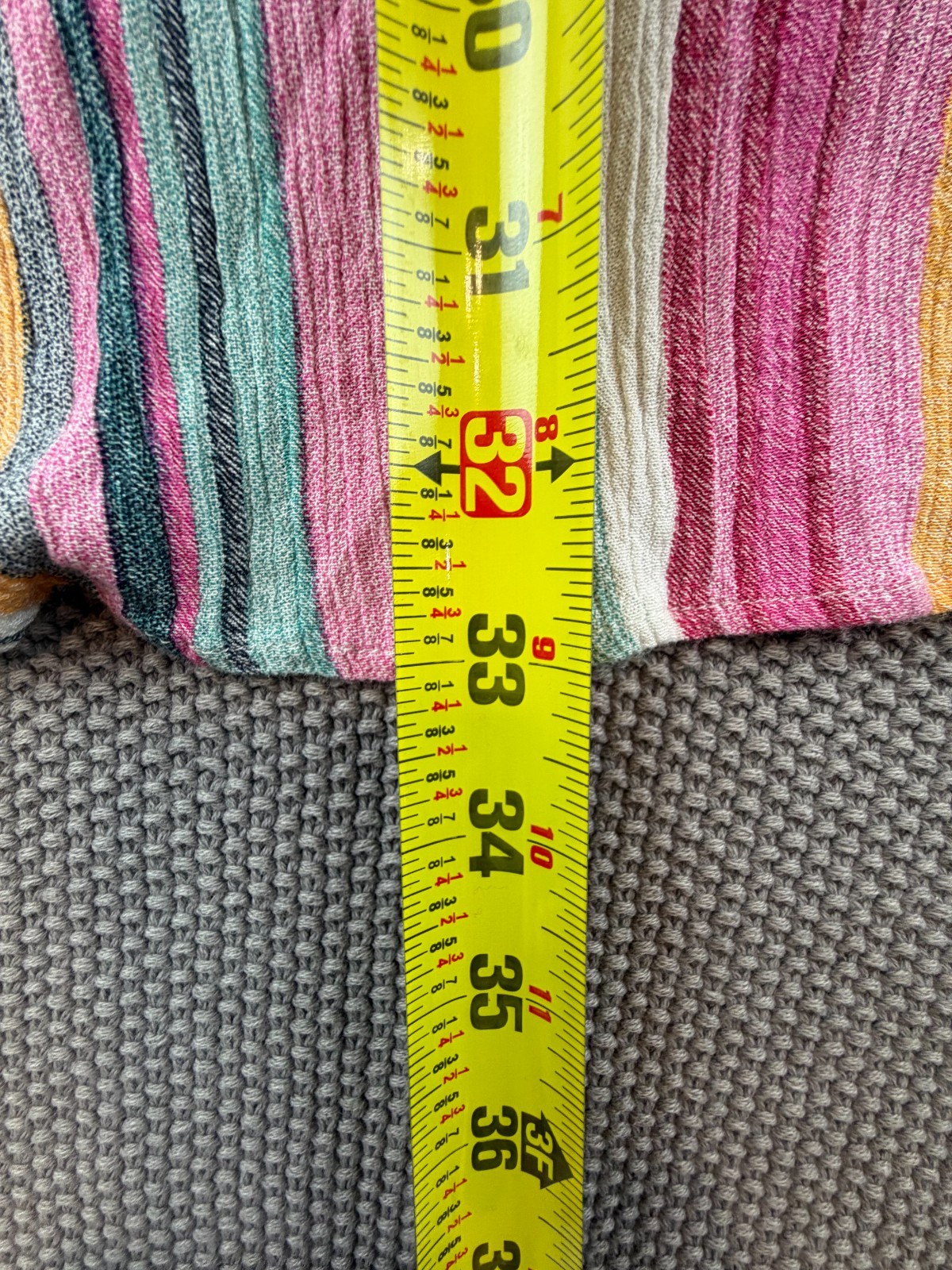 Gilli Multi Color Striped Smocked Maxi Dress Orange Blue Pink Yellow Size L -EUC